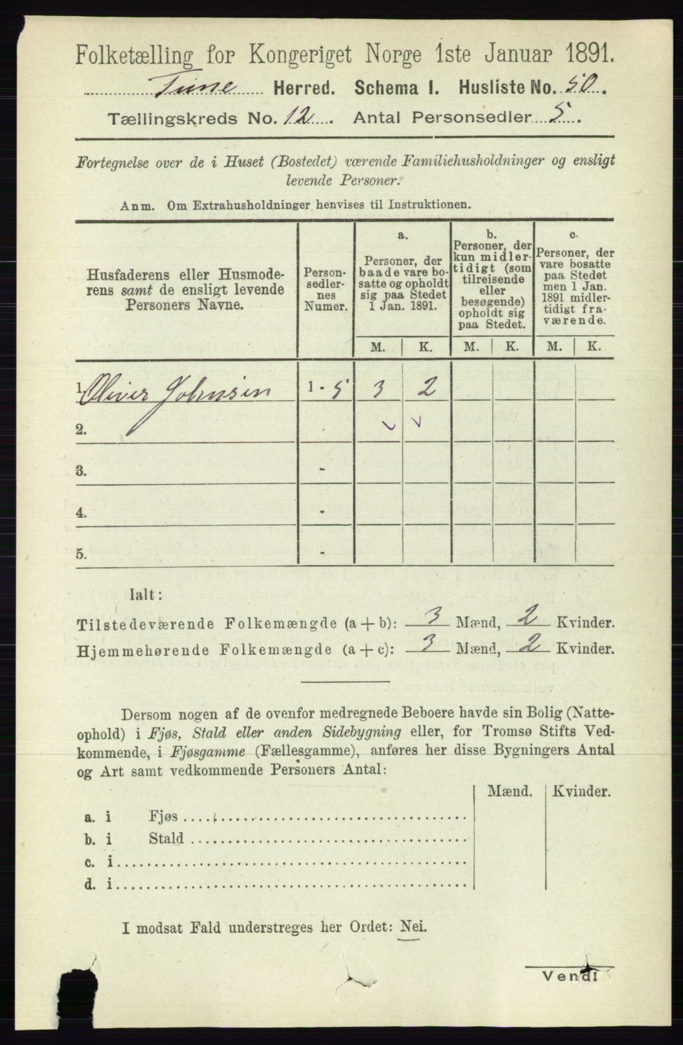 RA, 1891 census for 0130 Tune, 1891, p. 7211