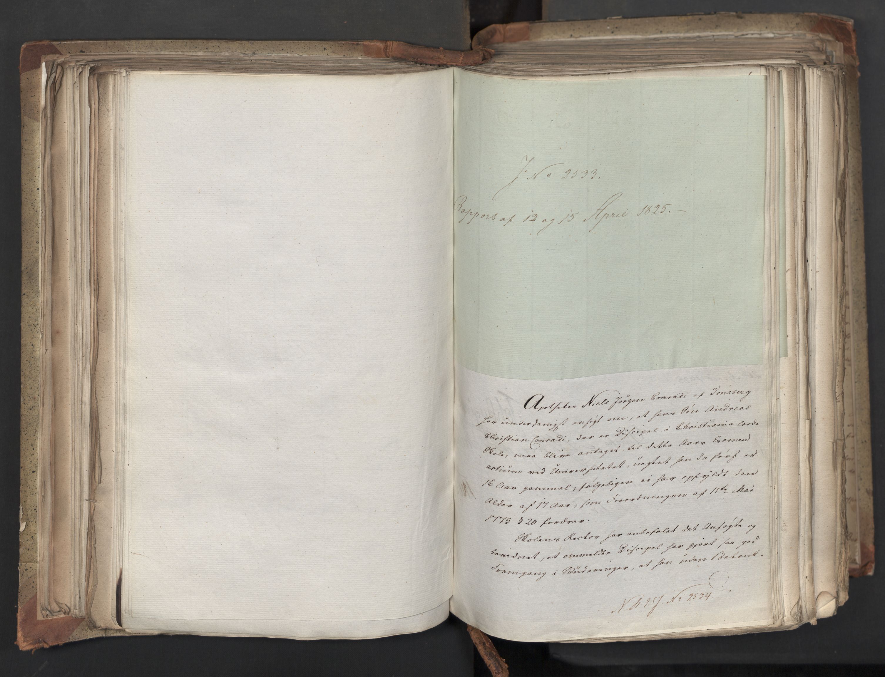 Statsrådsavdelingen i Stockholm, AV/RA-S-1003/D/Da/L0042: Regjeringsinnstillinger nr. 2467-2705, 1825, p. 202