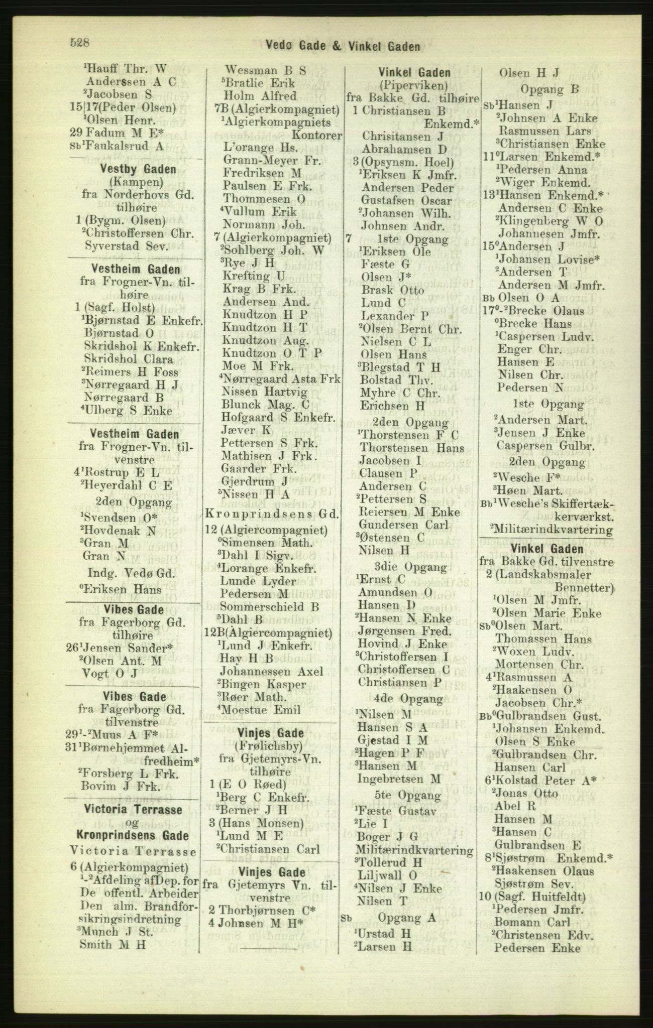 Kristiania/Oslo adressebok, PUBL/-, 1886, p. 528