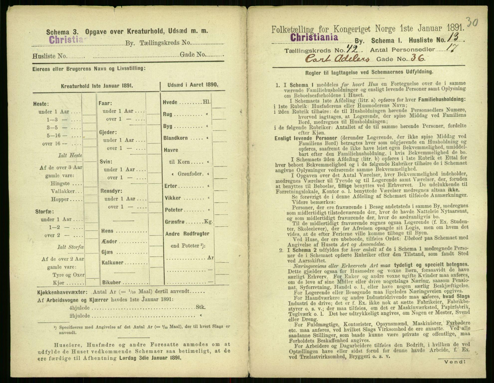 RA, 1891 census for 0301 Kristiania, 1891, p. 24706