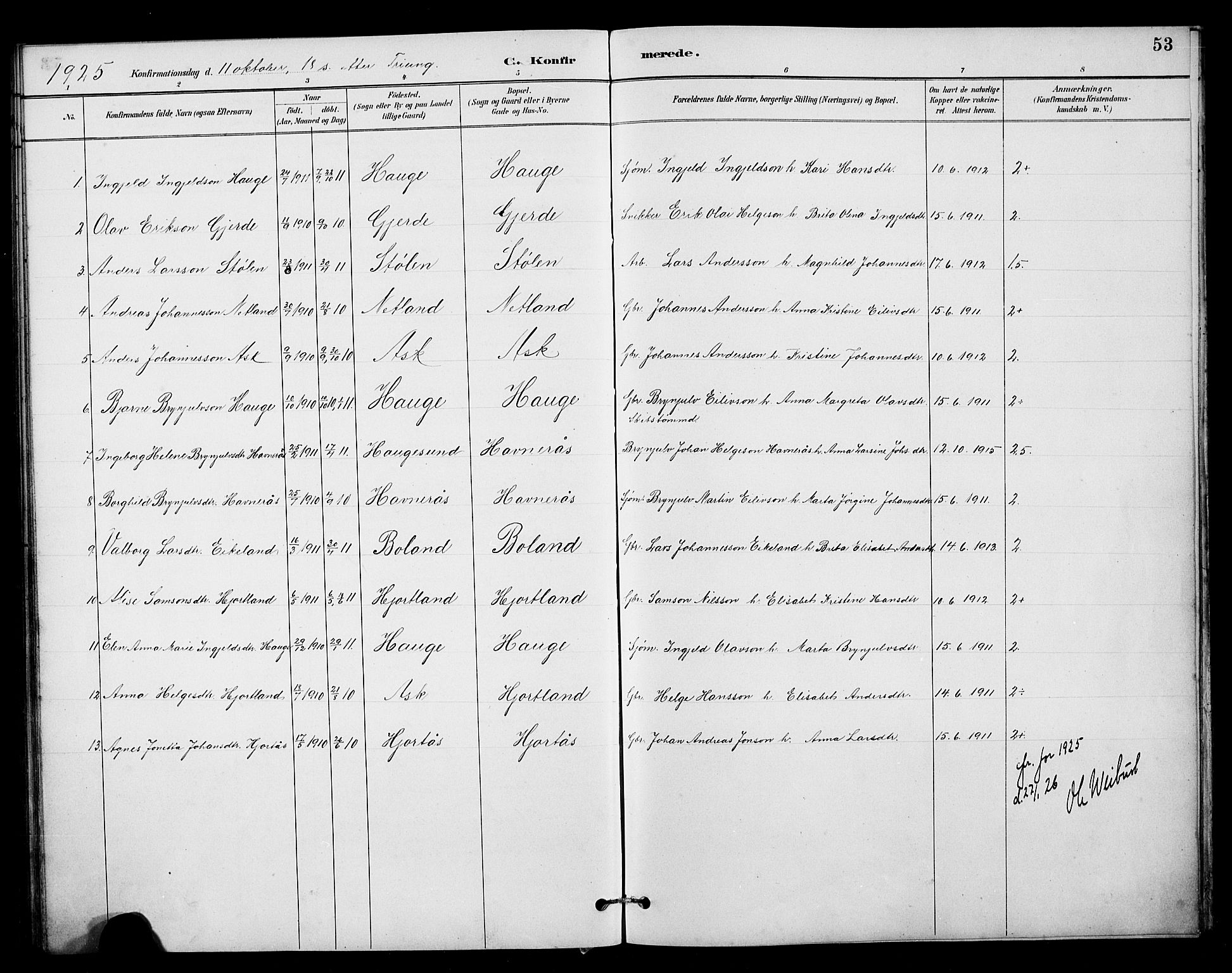 Kvinnherad sokneprestembete, SAB/A-76401/H/Hab: Parish register (copy) no. B 1, 1885-1925, p. 53
