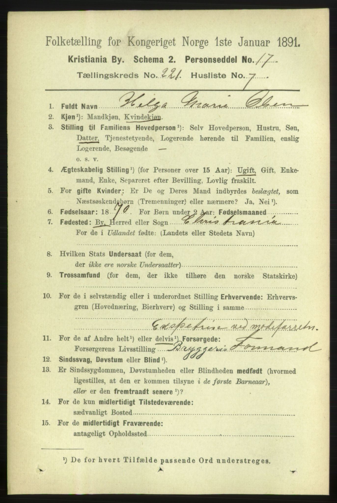 RA, 1891 census for 0301 Kristiania, 1891, p. 132251