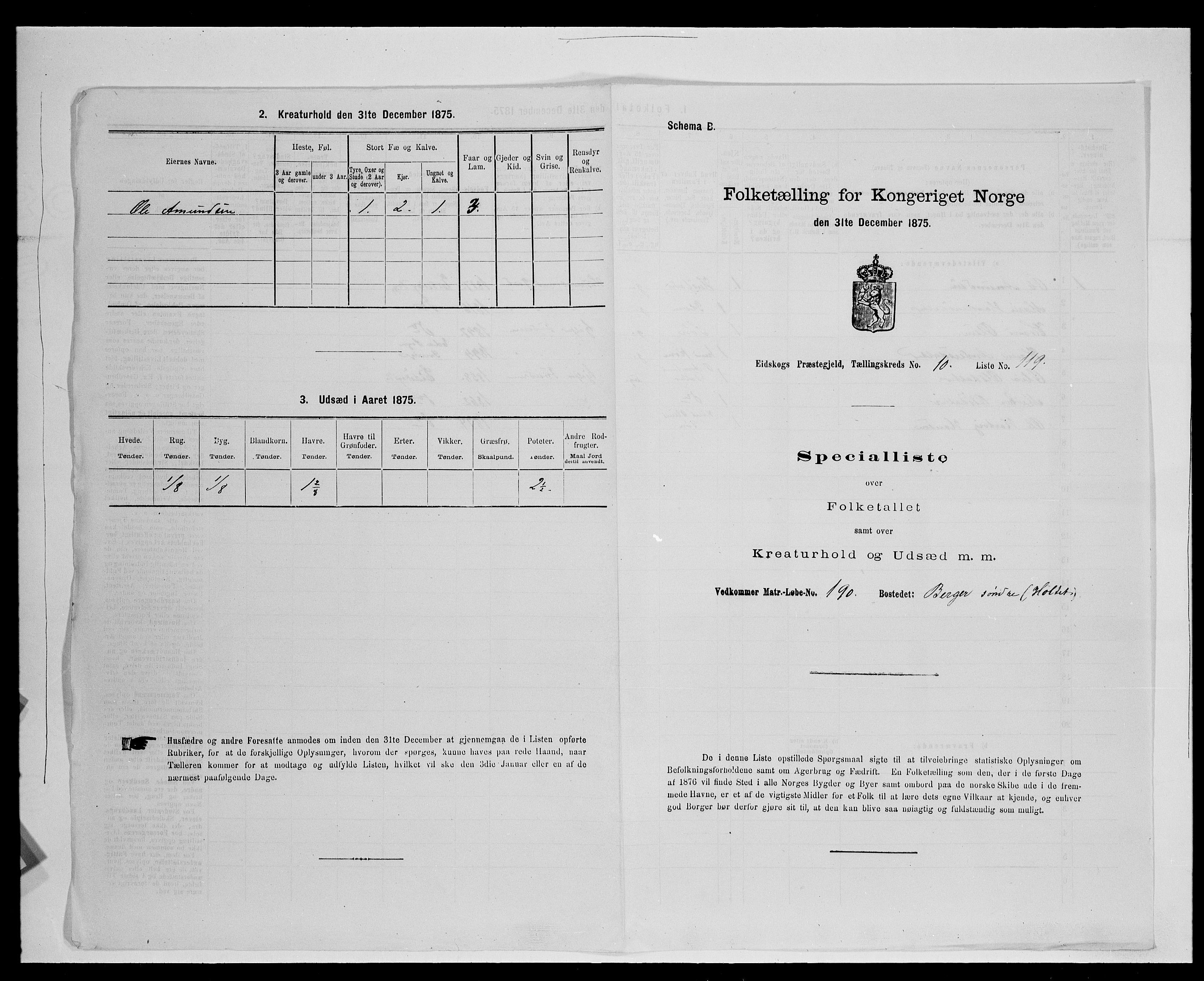 SAH, 1875 census for 0420P Eidskog, 1875, p. 1963