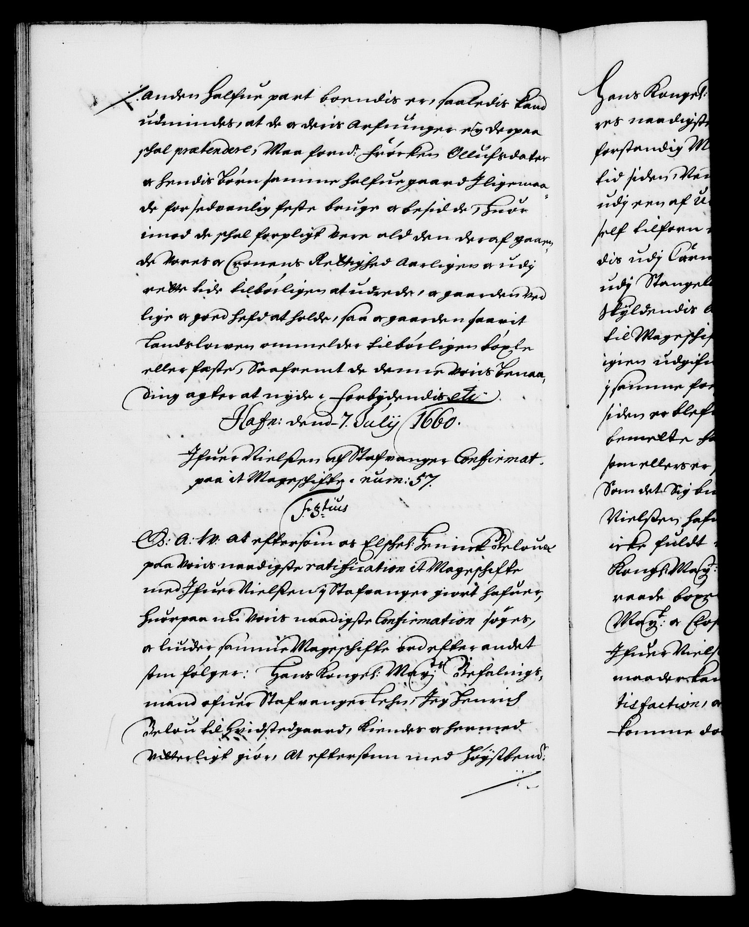 Danske Kanselli 1572-1799, RA/EA-3023/F/Fc/Fca/Fcaa/L0009: Norske registre (mikrofilm), 1657-1660, p. 189b