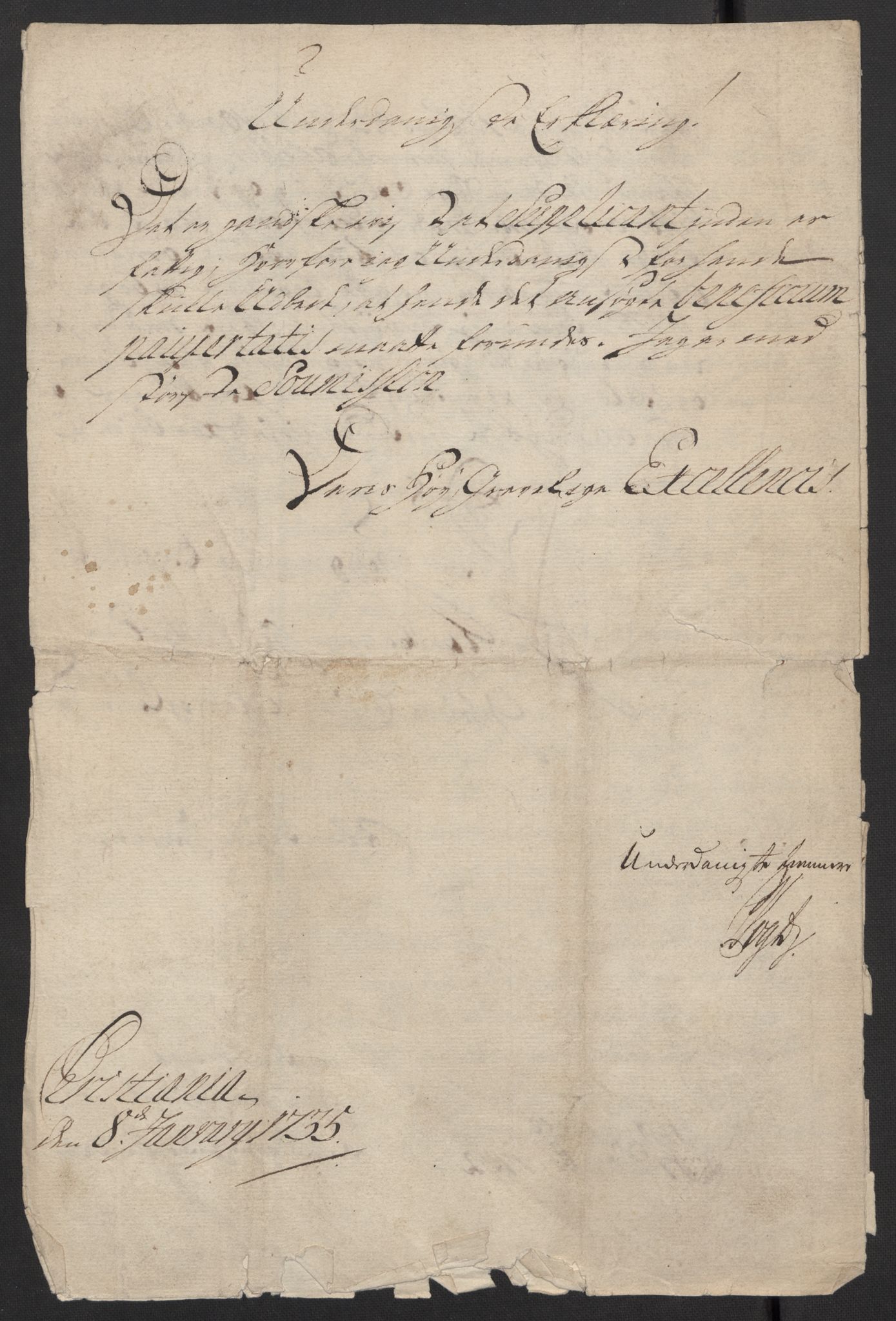 Stattholderembetet 1572-1771, AV/RA-EA-2870/Ef/L0108: Brev fra embetsmenn og andre, 1735-1736, p. 5