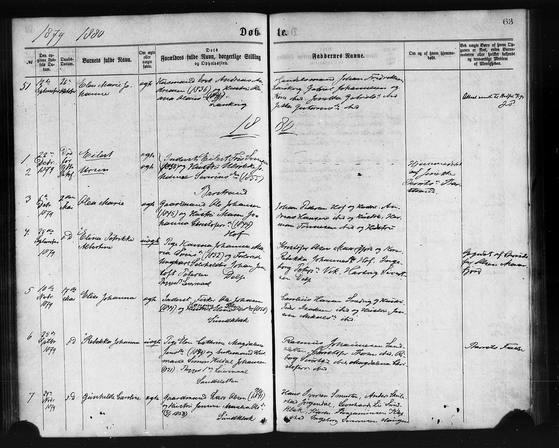 Ministerialprotokoller, klokkerbøker og fødselsregistre - Nordland, SAT/A-1459/876/L1096: Parish register (official) no. 876A02, 1870-1886, p. 63