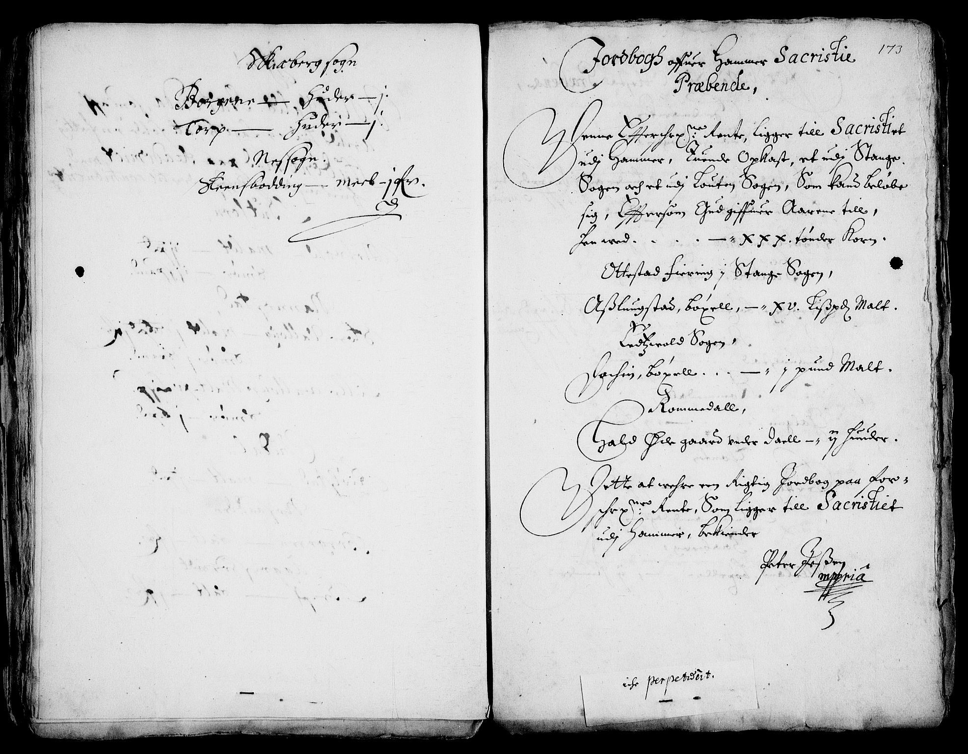 Rentekammeret inntil 1814, Realistisk ordnet avdeling, AV/RA-EA-4070/Fc/Fca/L0001/0003: [Ca I]  Akershus stift / Kristiania kapitels jordebok, 1662, p. 172-173