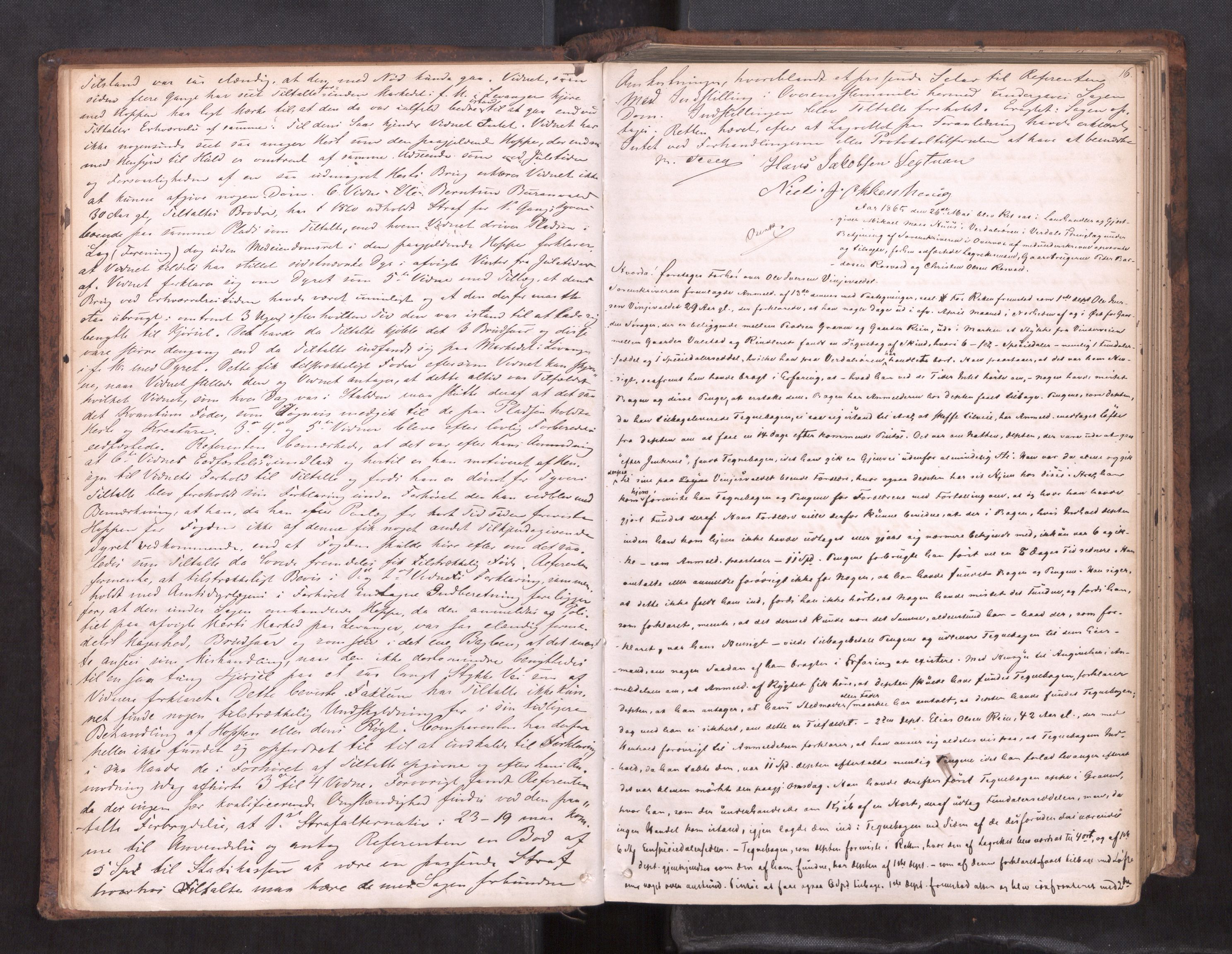 Stjør- og Verdal sorenskriveri, AV/SAT-A-4167/1/1/1B/L0019: Ekstrarettsprotokoll, 1864-1877, p. 15b-16a