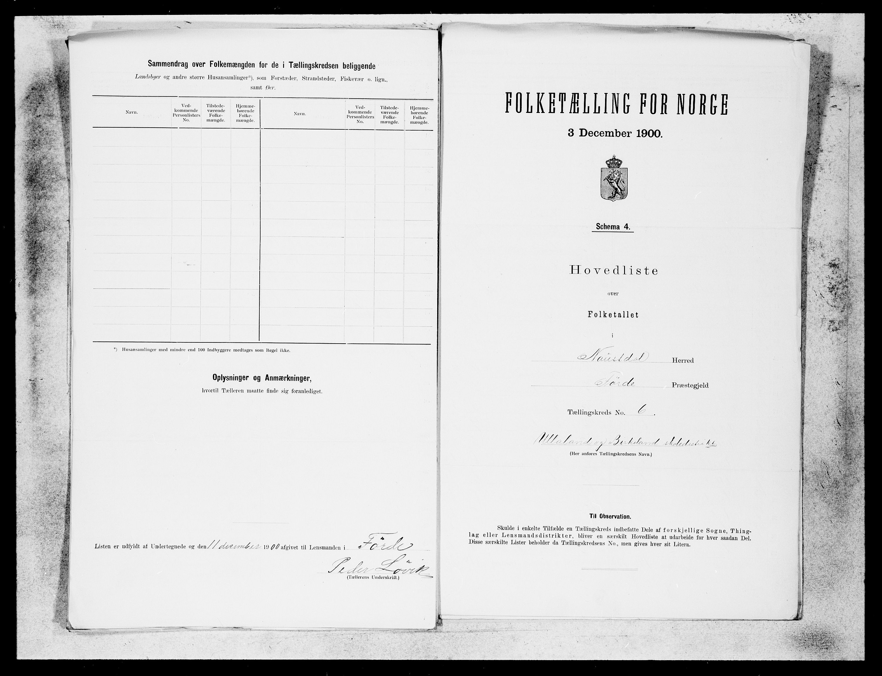 SAB, 1900 census for Naustdal, 1900, p. 11
