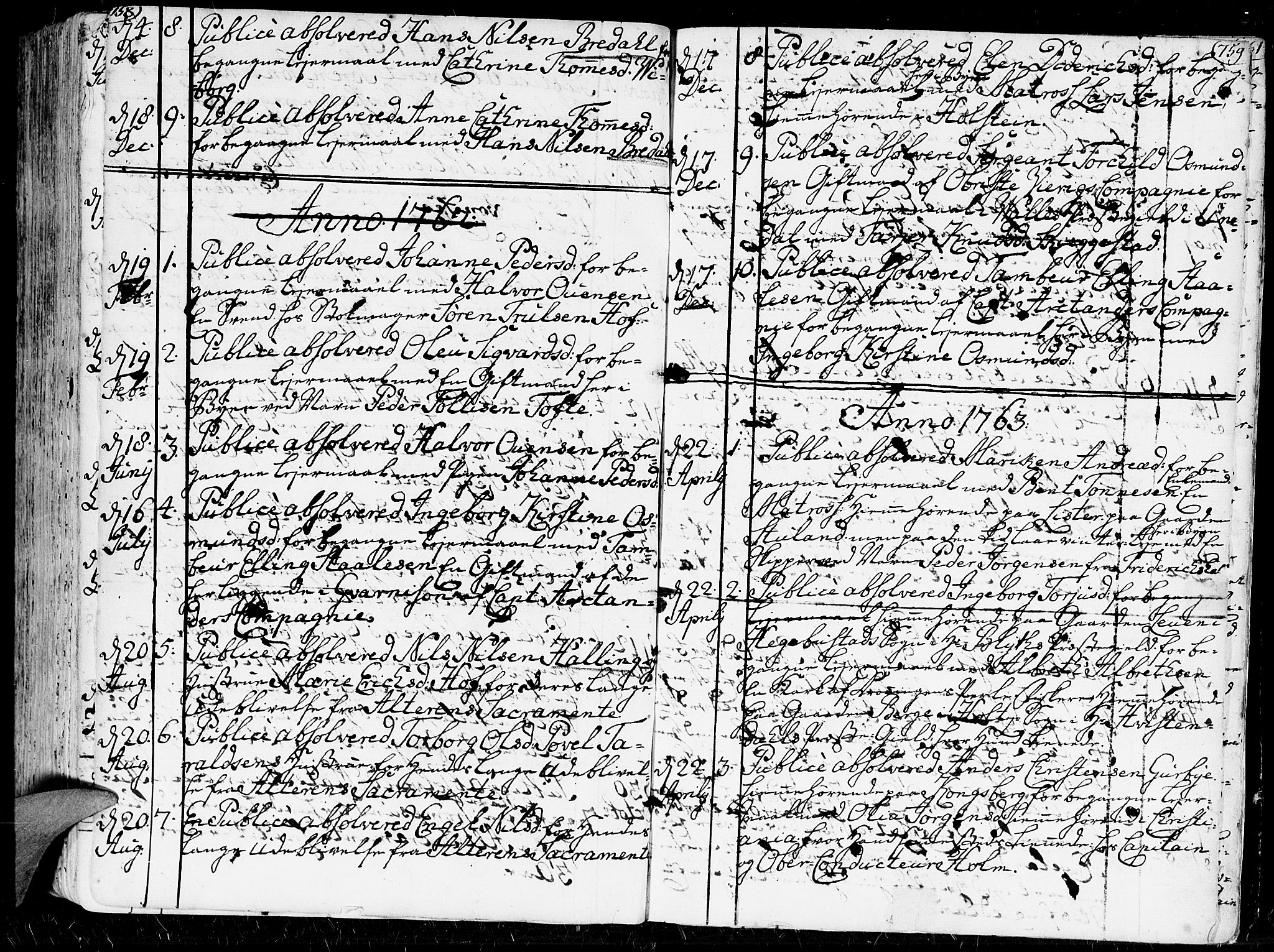 Kristiansand domprosti, SAK/1112-0006/F/Fa/L0001: Parish register (official) no. A 1, 1734-1793, p. 758-759