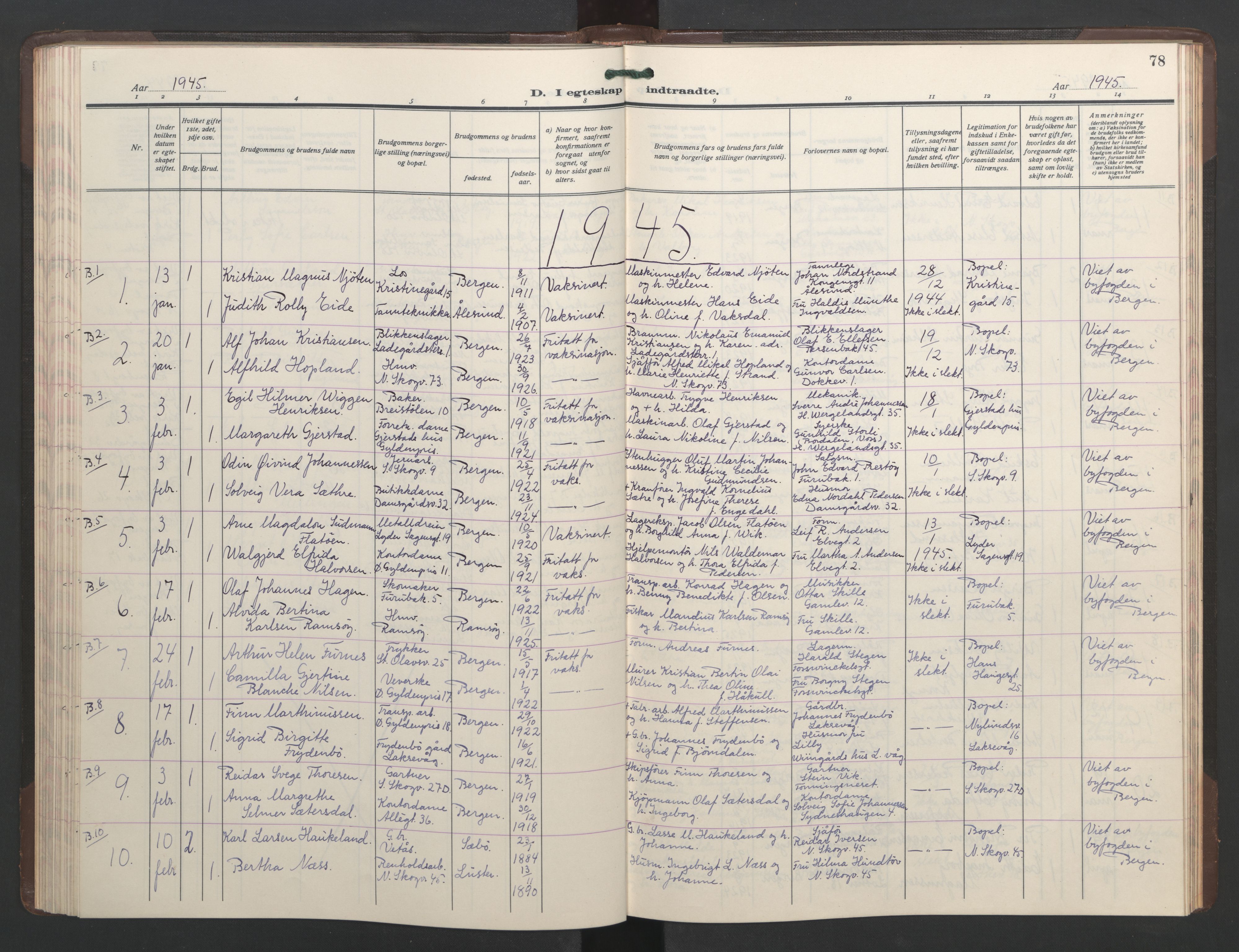 St. Markus sokneprestembete, AV/SAB-A-99935: Parish register (copy) no. C 1, 1928-1947, p. 77b-78a