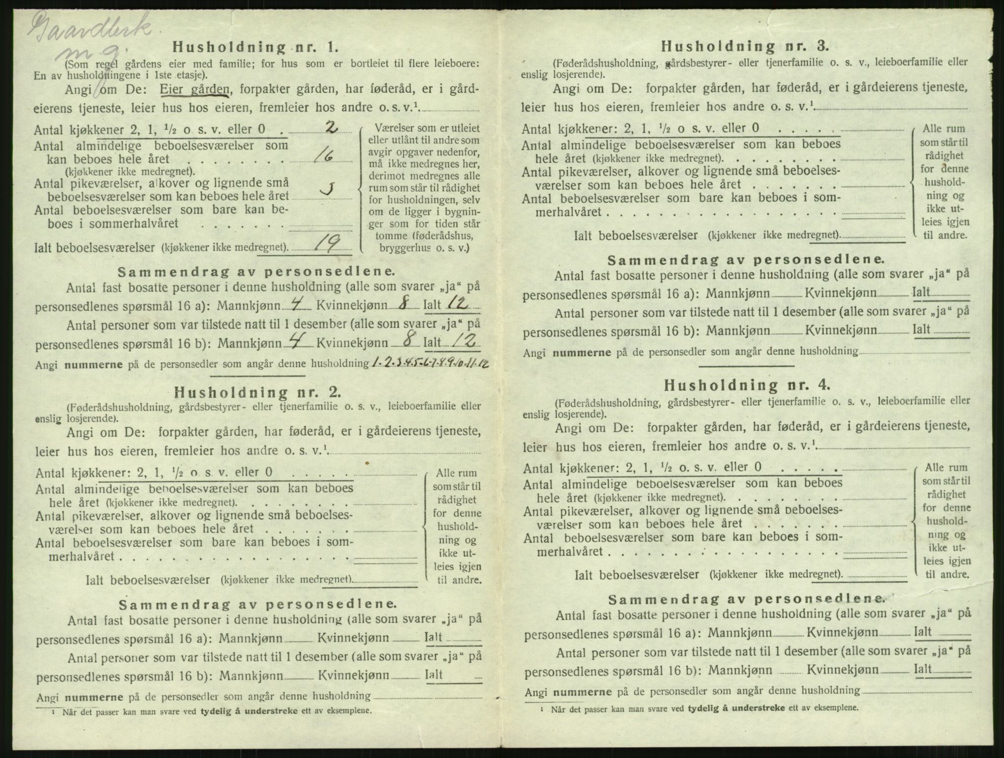 SAT, 1920 census for Tingvoll, 1920, p. 855