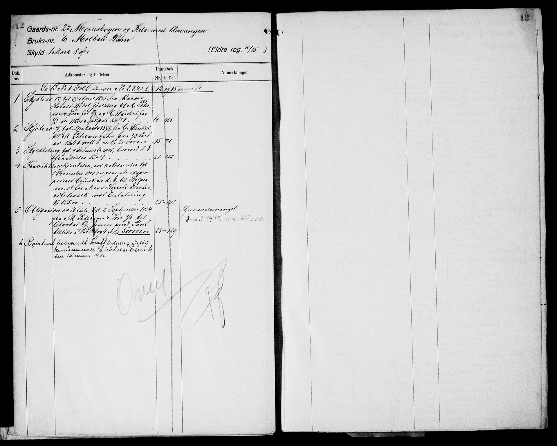 Moss sorenskriveri, SAO/A-10168: Mortgage register no. XI 5, 1834-1961, p. 12