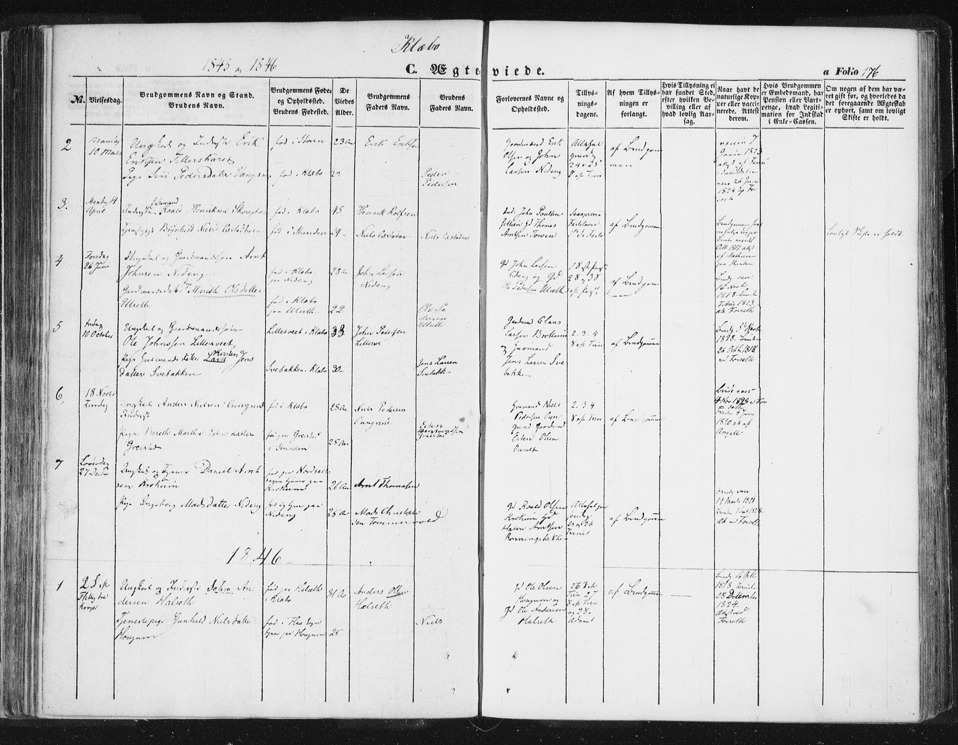 Ministerialprotokoller, klokkerbøker og fødselsregistre - Sør-Trøndelag, SAT/A-1456/618/L0441: Parish register (official) no. 618A05, 1843-1862, p. 176