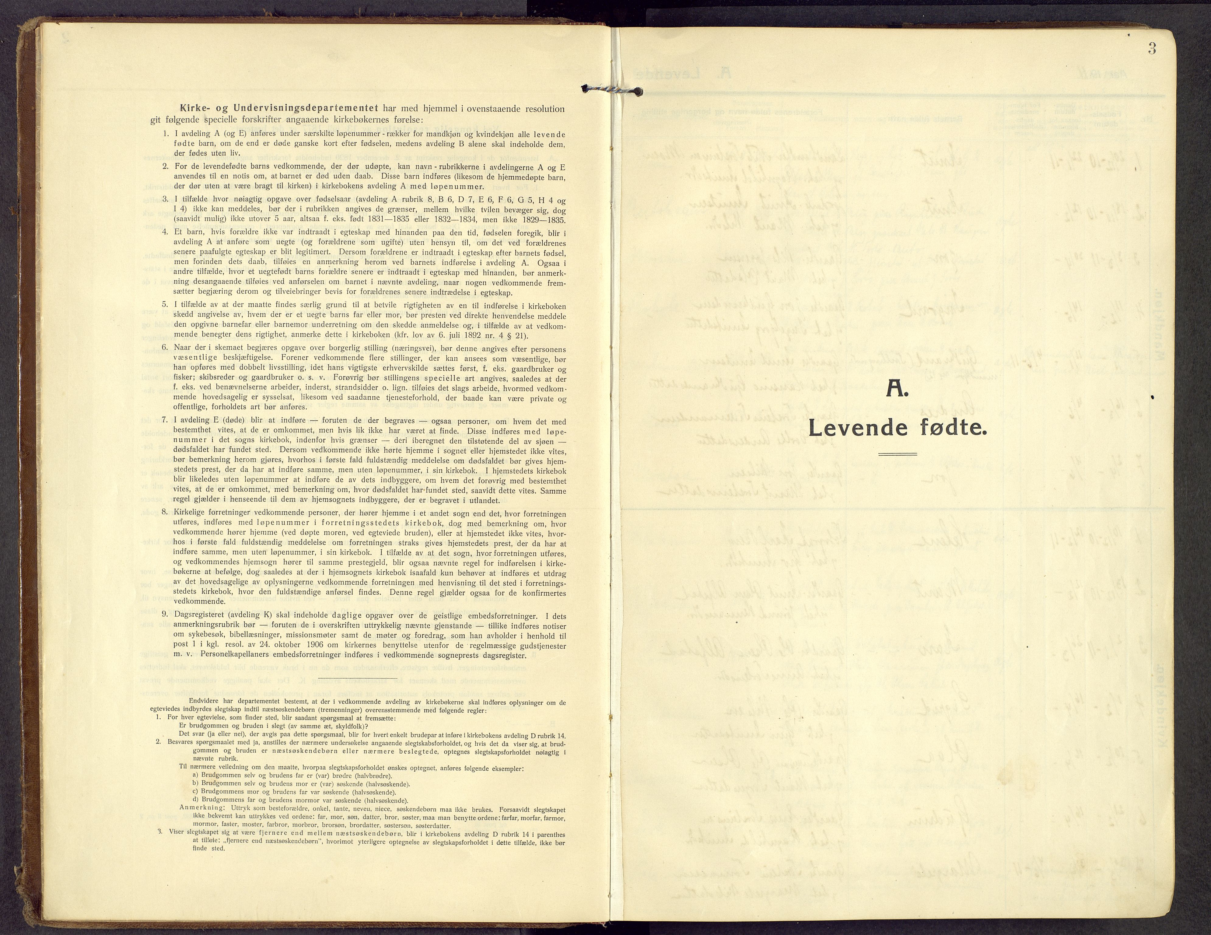 Øystre Slidre prestekontor, SAH/PREST-138/H/Ha/Haa/L0007: Parish register (official) no. 7, 1911-1931, p. 3