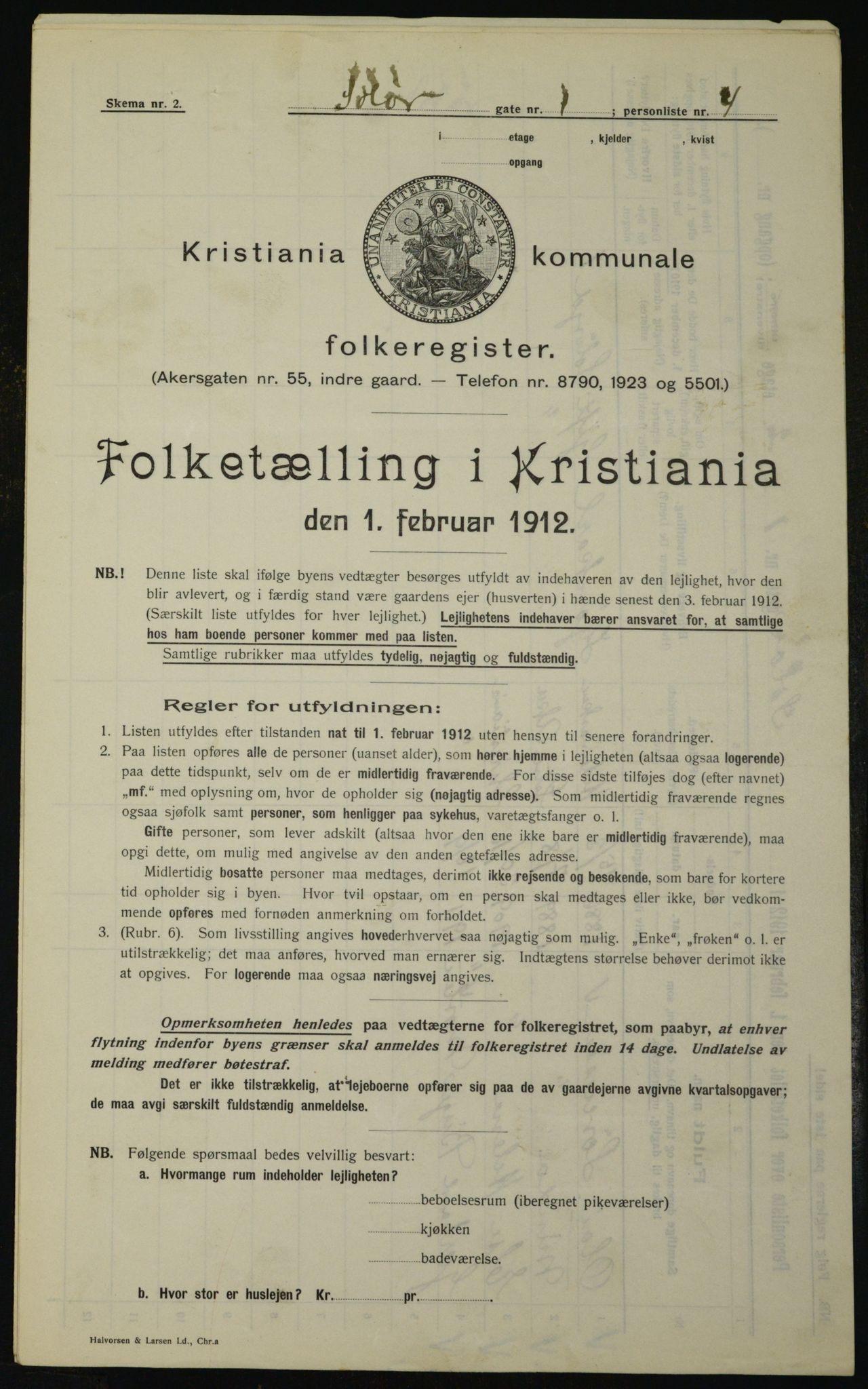 OBA, Municipal Census 1912 for Kristiania, 1912, p. 100035