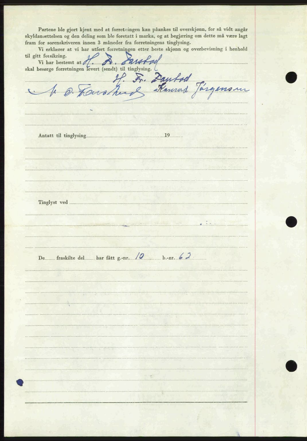 Romsdal sorenskriveri, AV/SAT-A-4149/1/2/2C: Mortgage book no. A31, 1949-1949, Diary no: : 3198/1949