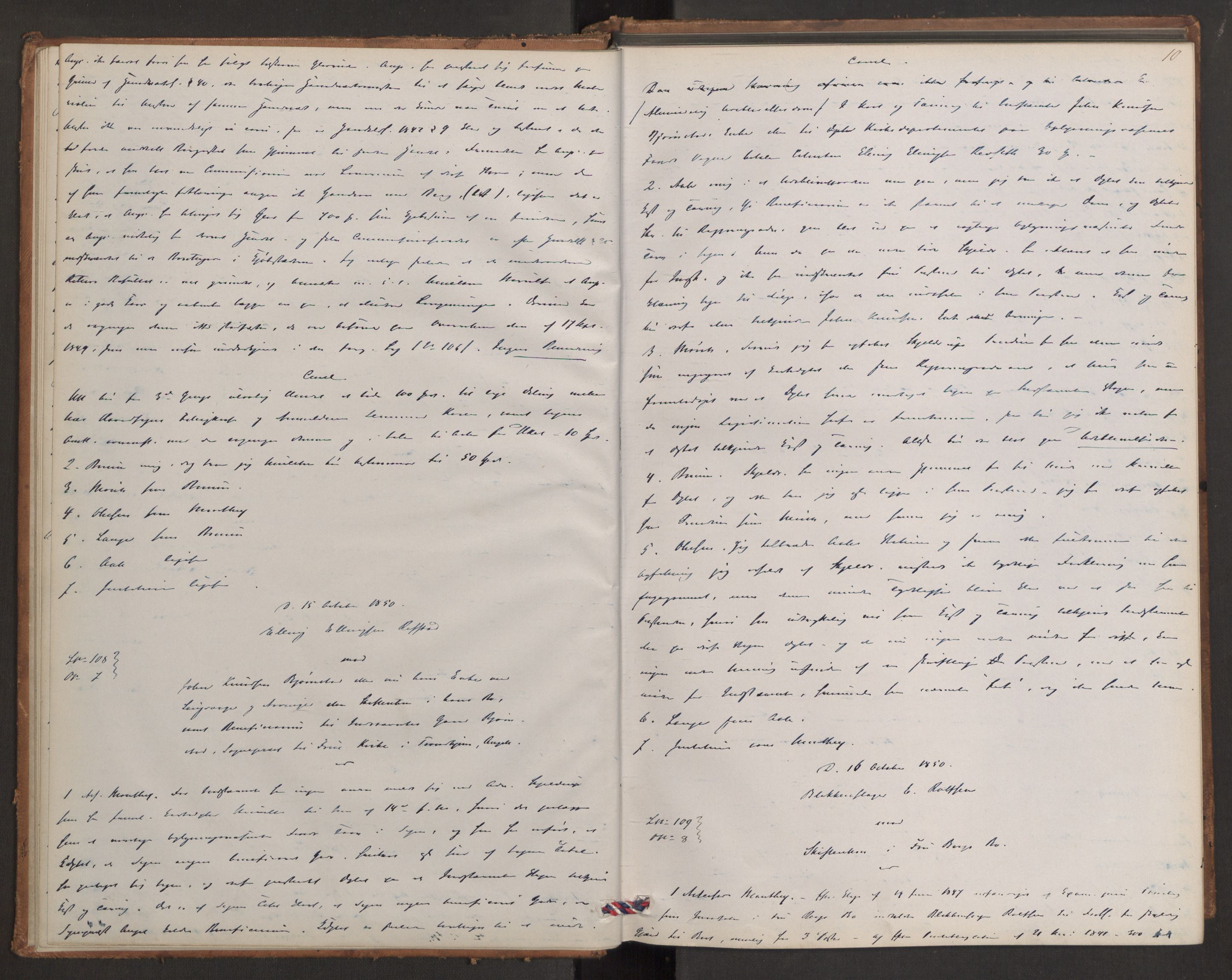 Høyesterett, AV/RA-S-1002/E/Eb/Ebb/L0044/0001: Voteringsprotokoller / Voteringsprotokoll, 1850-1851, p. 9b-10a