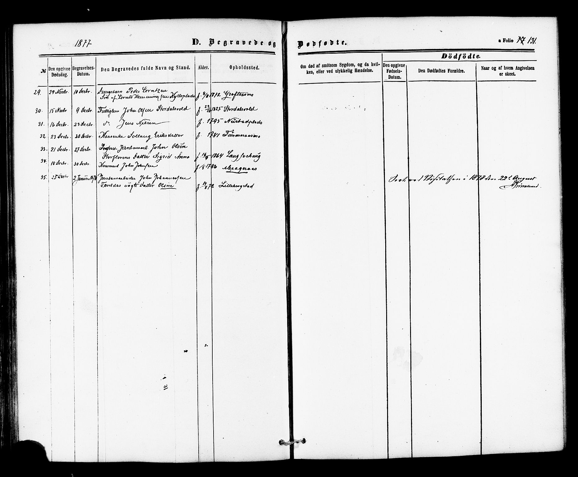 Ministerialprotokoller, klokkerbøker og fødselsregistre - Nord-Trøndelag, AV/SAT-A-1458/706/L0041: Parish register (official) no. 706A02, 1862-1877, p. 131