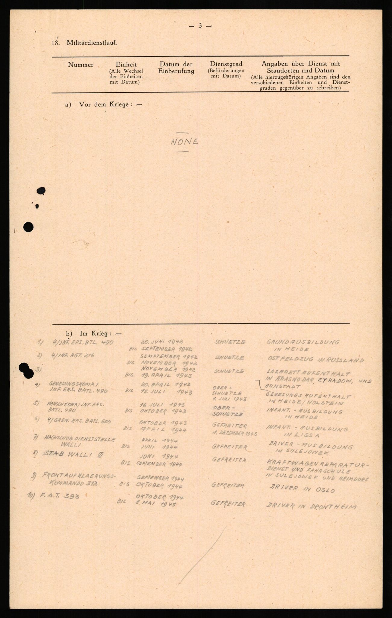 Forsvaret, Forsvarets overkommando II, AV/RA-RAFA-3915/D/Db/L0024: CI Questionaires. Tyske okkupasjonsstyrker i Norge. Tyskere., 1945-1946, p. 430