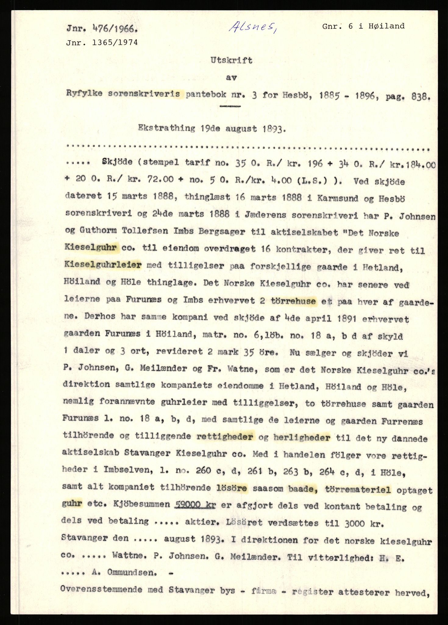 Statsarkivet i Stavanger, AV/SAST-A-101971/03/Y/Yj/L0001: Avskrifter sortert etter gårdsnavn: Abeland - Alvs-Eike, 1750-1930, p. 366