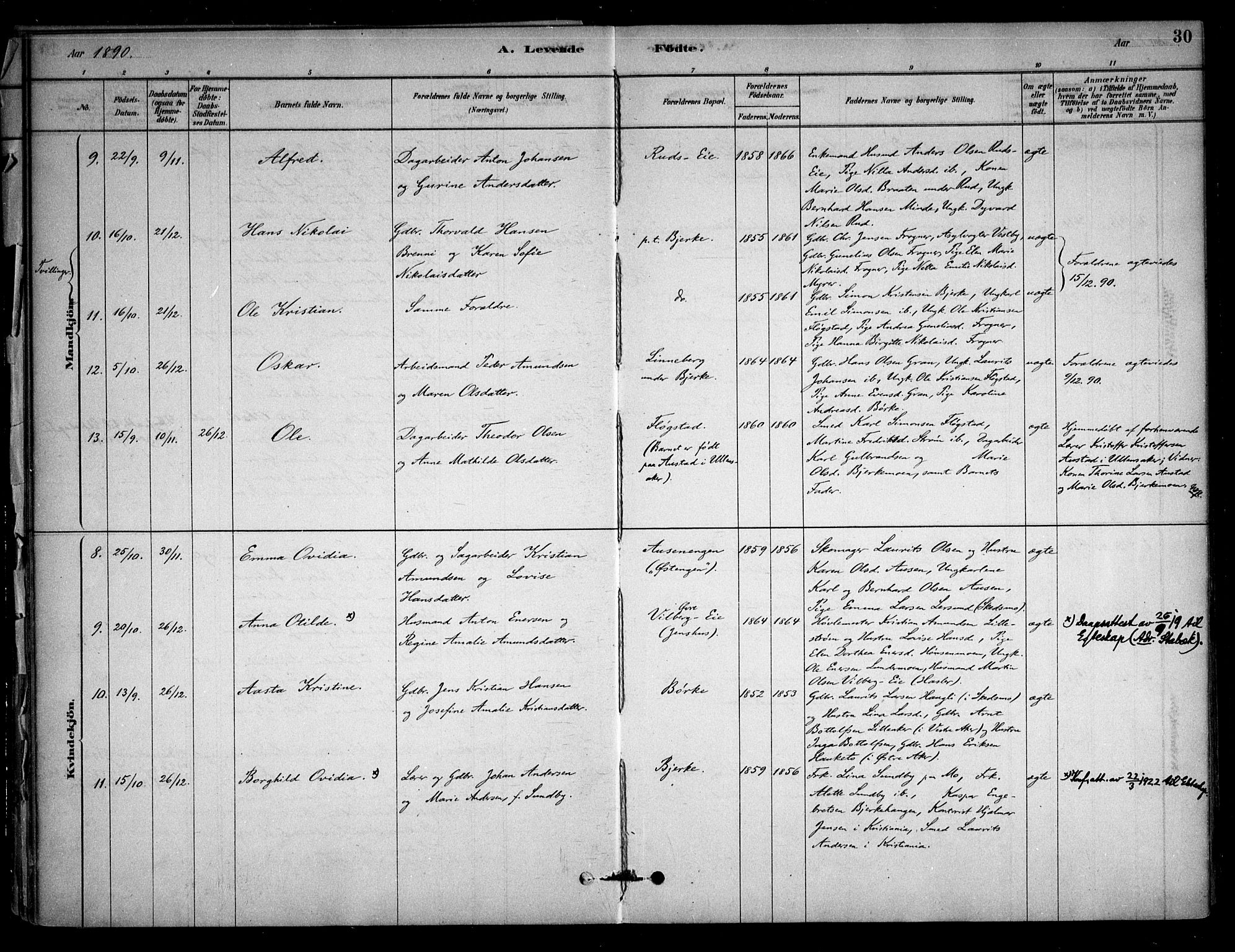 Sørum prestekontor Kirkebøker, AV/SAO-A-10303/F/Fb/L0001: Parish register (official) no. II 1, 1878-1915, p. 30