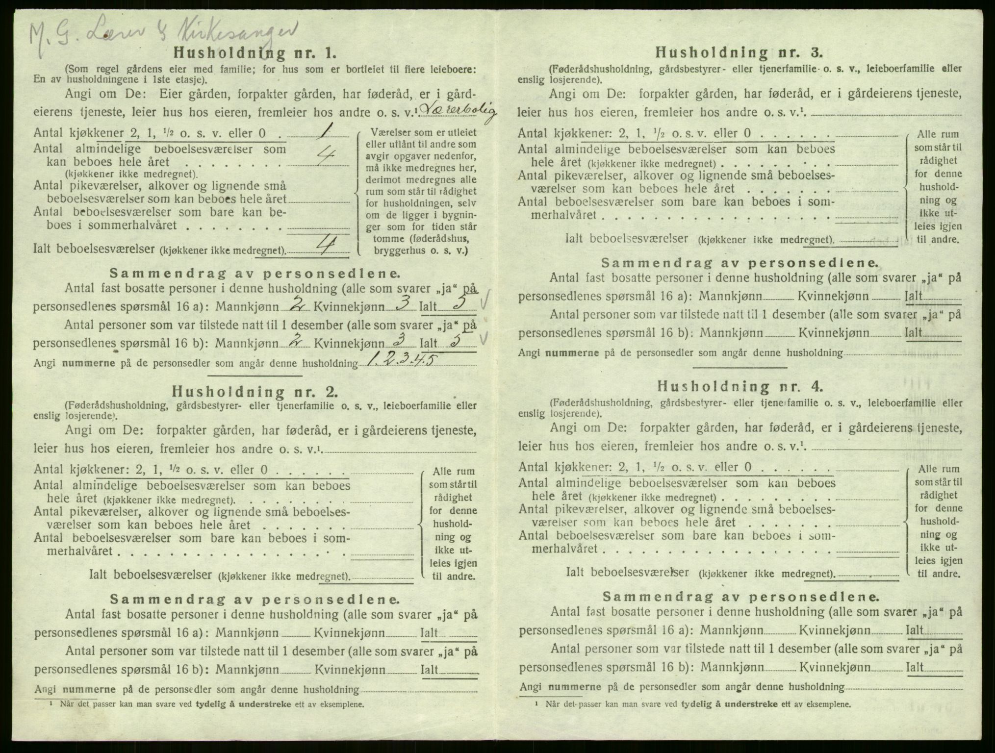 SAKO, 1920 census for Sem, 1920, p. 436