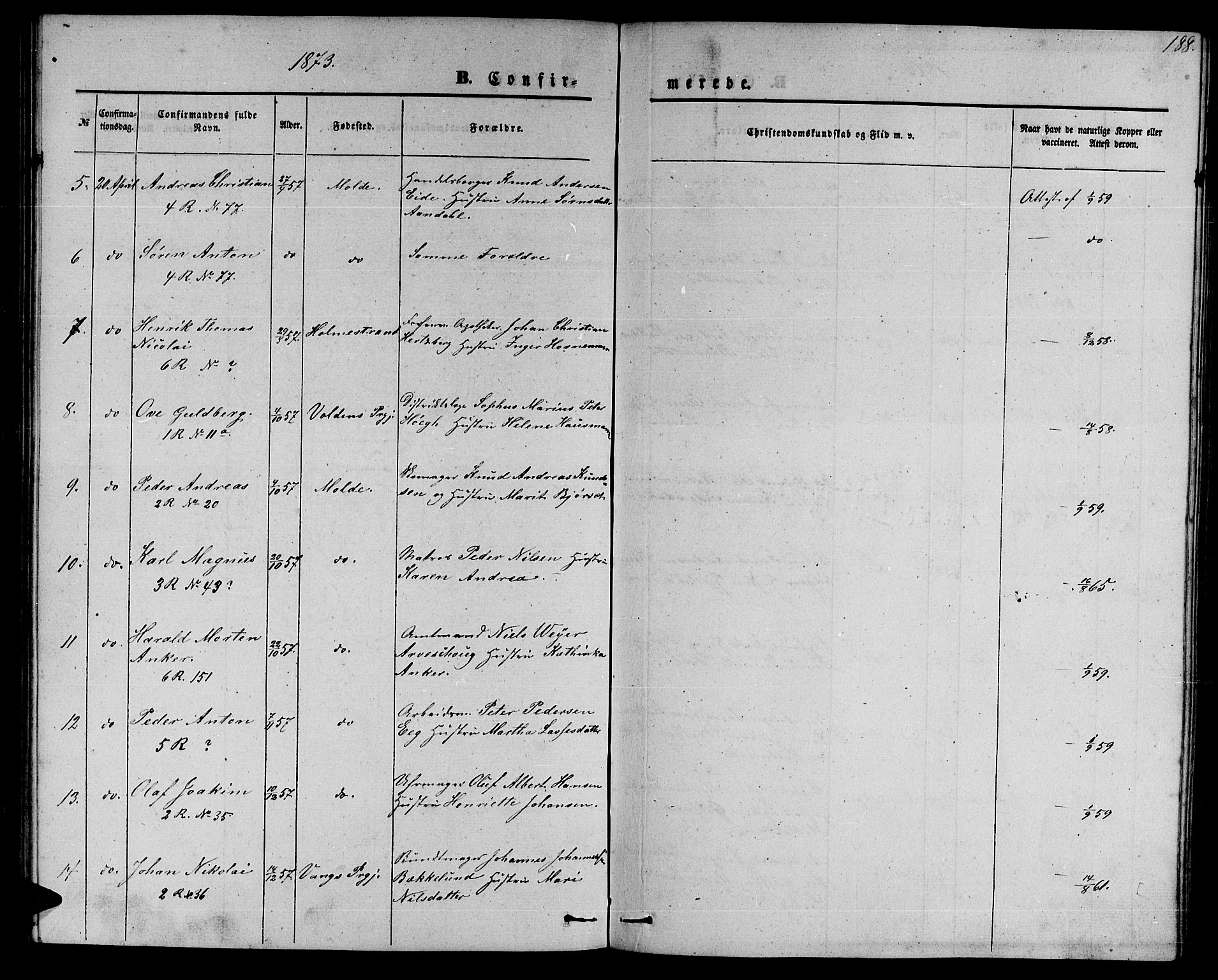 Ministerialprotokoller, klokkerbøker og fødselsregistre - Møre og Romsdal, AV/SAT-A-1454/558/L0701: Parish register (copy) no. 558C02, 1862-1879, p. 188