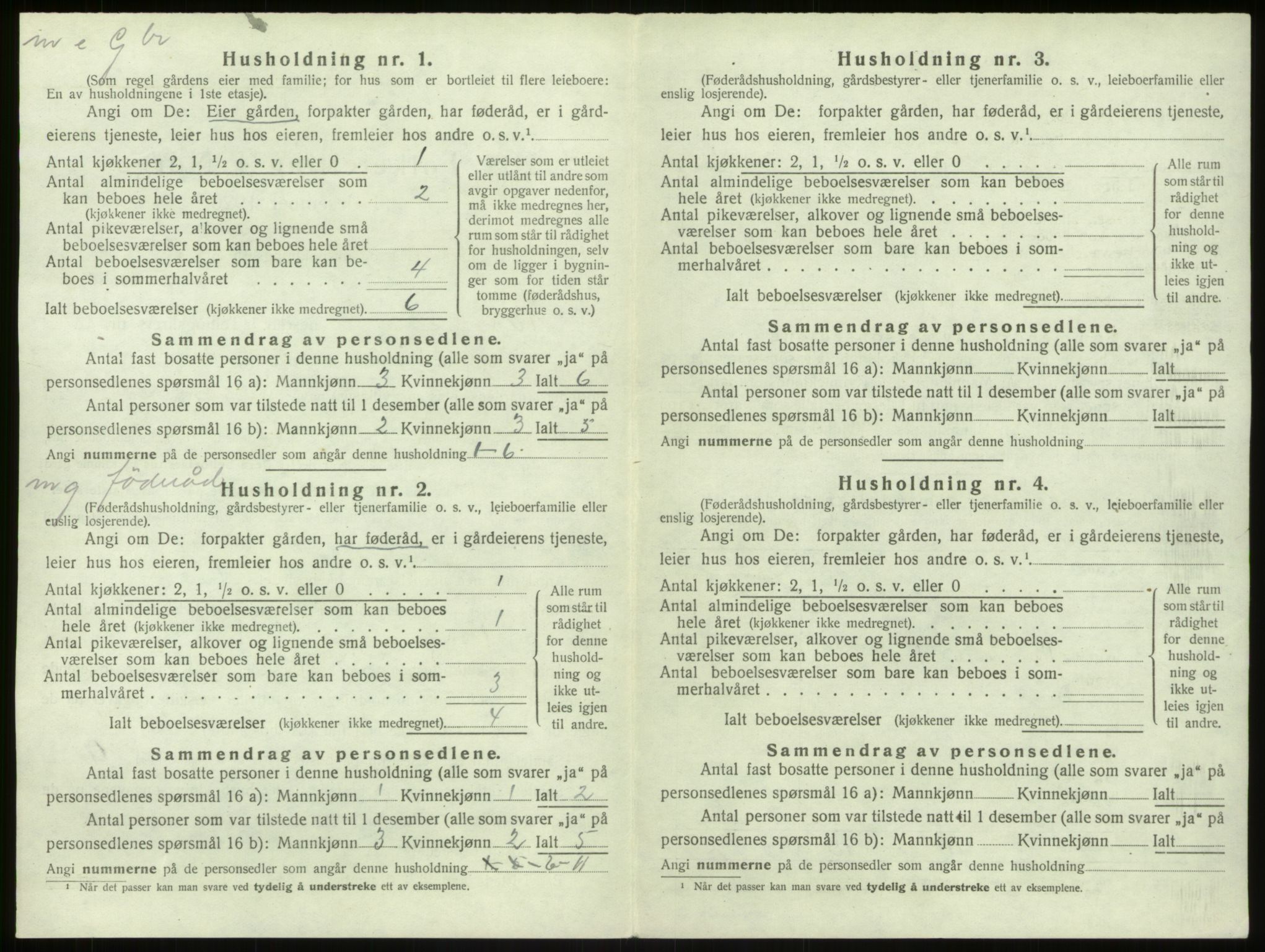 SAB, 1920 census for Hamre, 1920, p. 898
