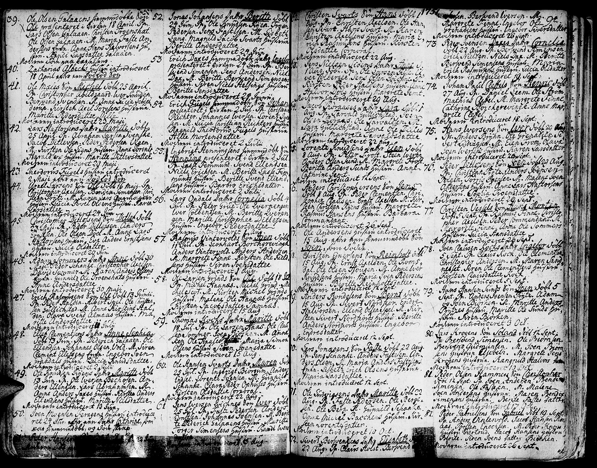 Ministerialprotokoller, klokkerbøker og fødselsregistre - Sør-Trøndelag, SAT/A-1456/681/L0925: Parish register (official) no. 681A03, 1727-1766, p. 94