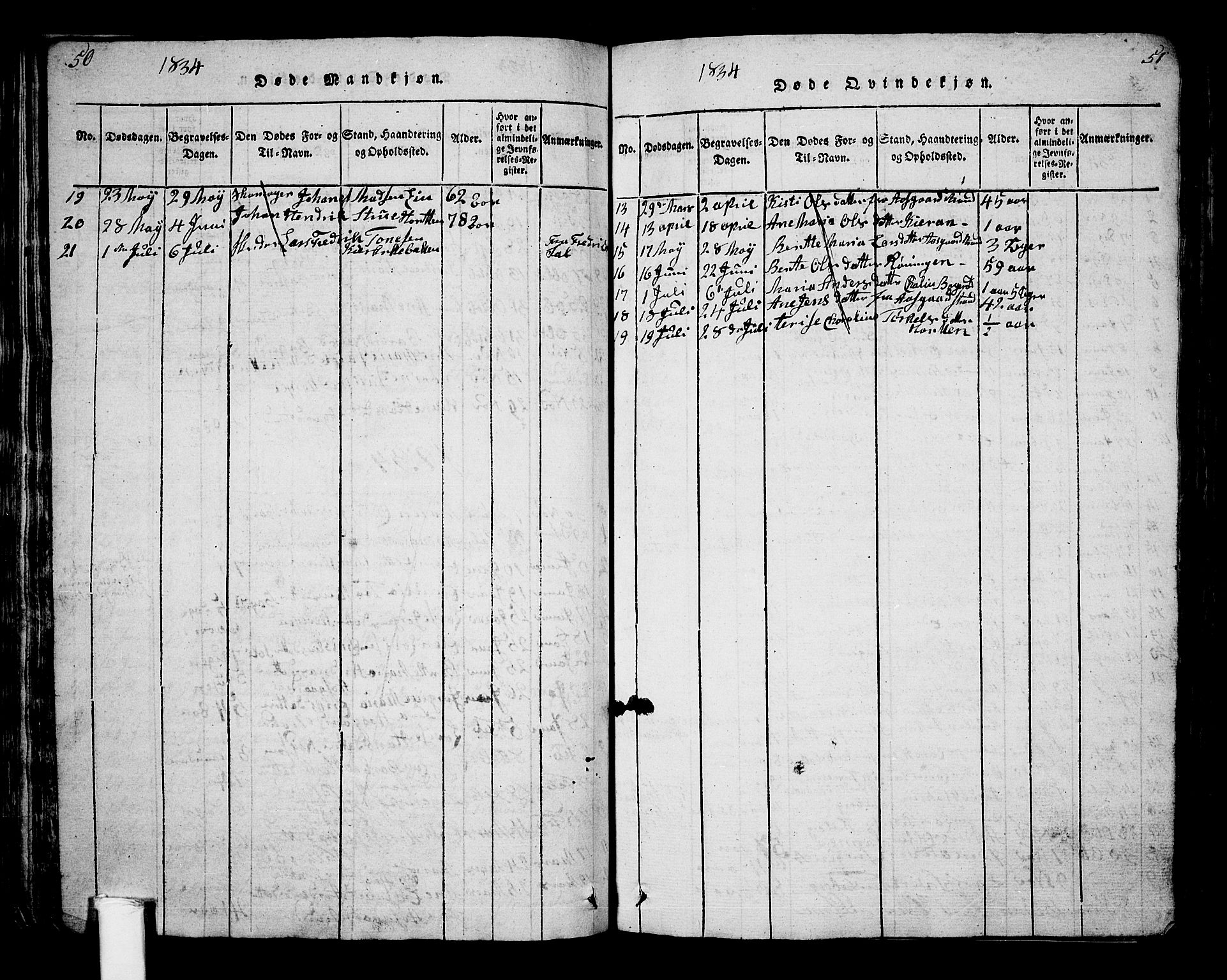 Borre kirkebøker, AV/SAKO-A-338/G/Ga/L0001: Parish register (copy) no. I 1, 1815-1851, p. 50-51