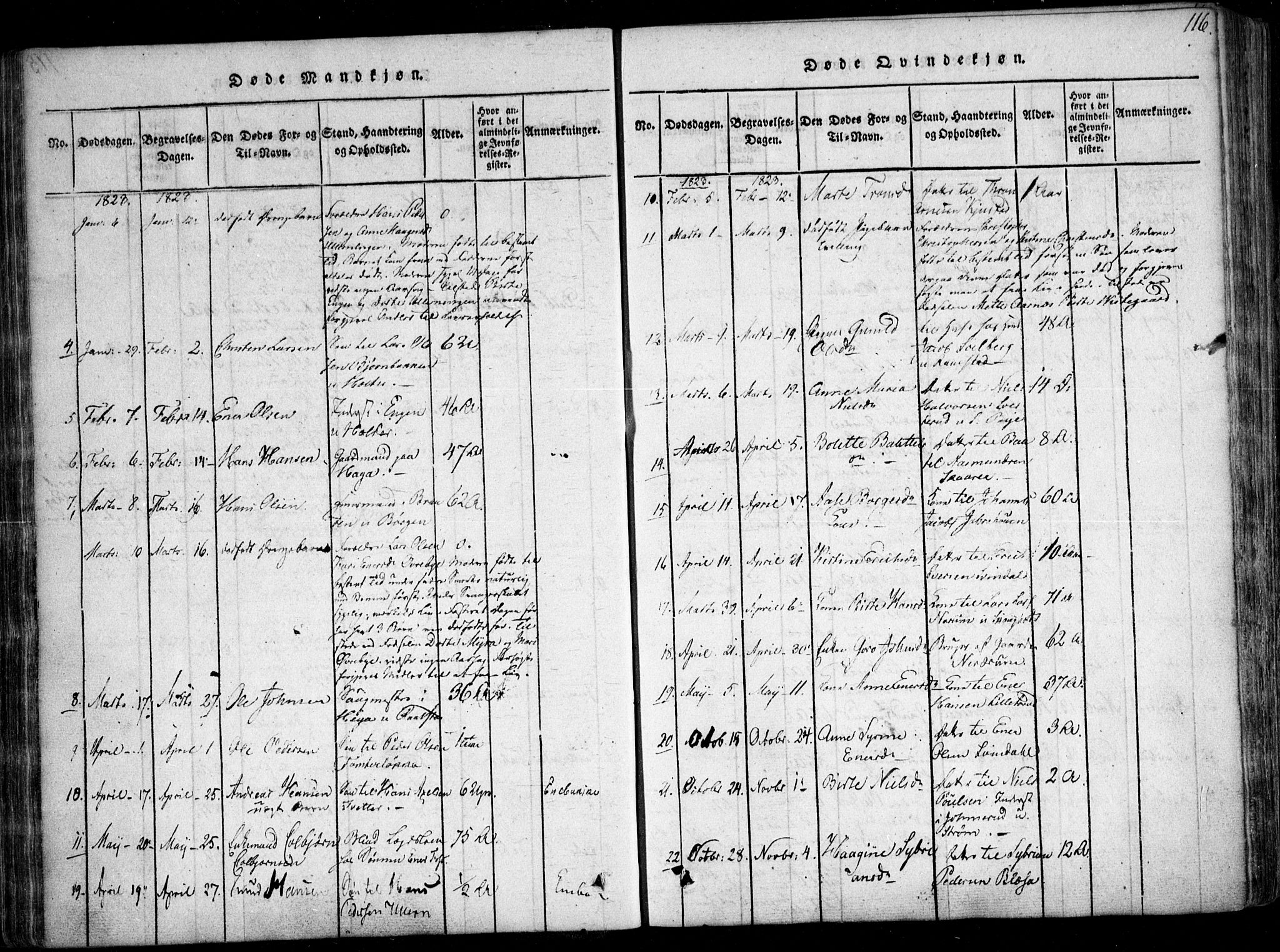 Fet prestekontor Kirkebøker, AV/SAO-A-10370a/F/Fa/L0008: Parish register (official) no. I 8, 1815-1842, p. 116