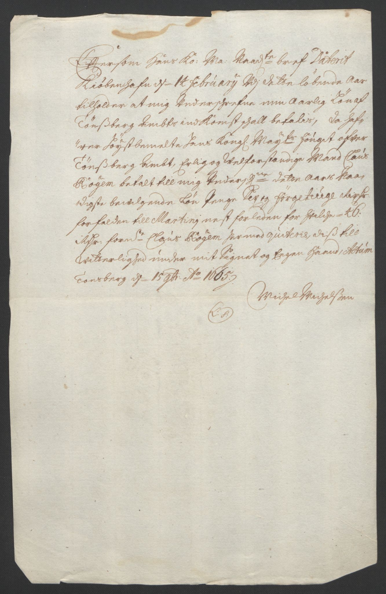 Rentekammeret inntil 1814, Reviderte regnskaper, Fogderegnskap, AV/RA-EA-4092/R32/L1842: Fogderegnskap Jarlsberg grevskap, 1664-1673, p. 46