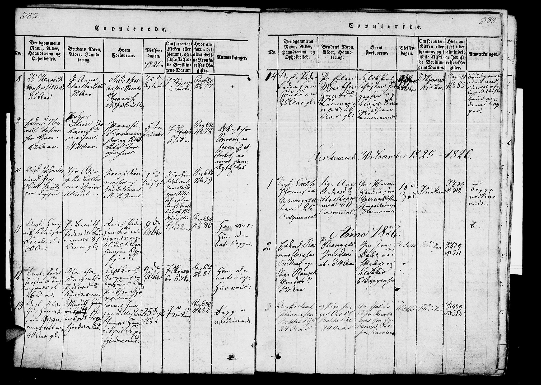 Skjervøy sokneprestkontor, SATØ/S-1300/H/Ha/Haa/L0004kirke: Parish register (official) no. 4, 1820-1838, p. 382-383