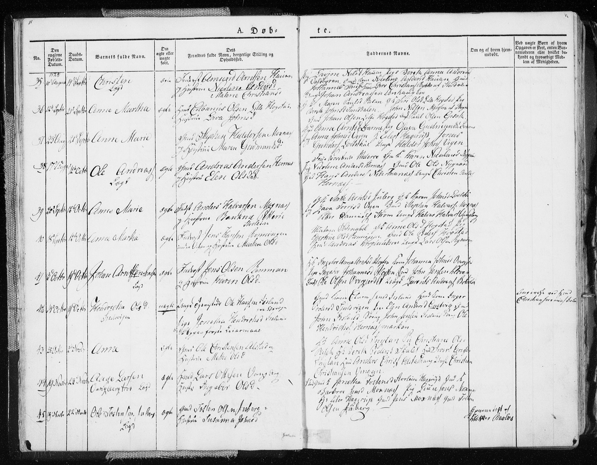 Ministerialprotokoller, klokkerbøker og fødselsregistre - Nord-Trøndelag, SAT/A-1458/713/L0114: Parish register (official) no. 713A05, 1827-1839, p. 11