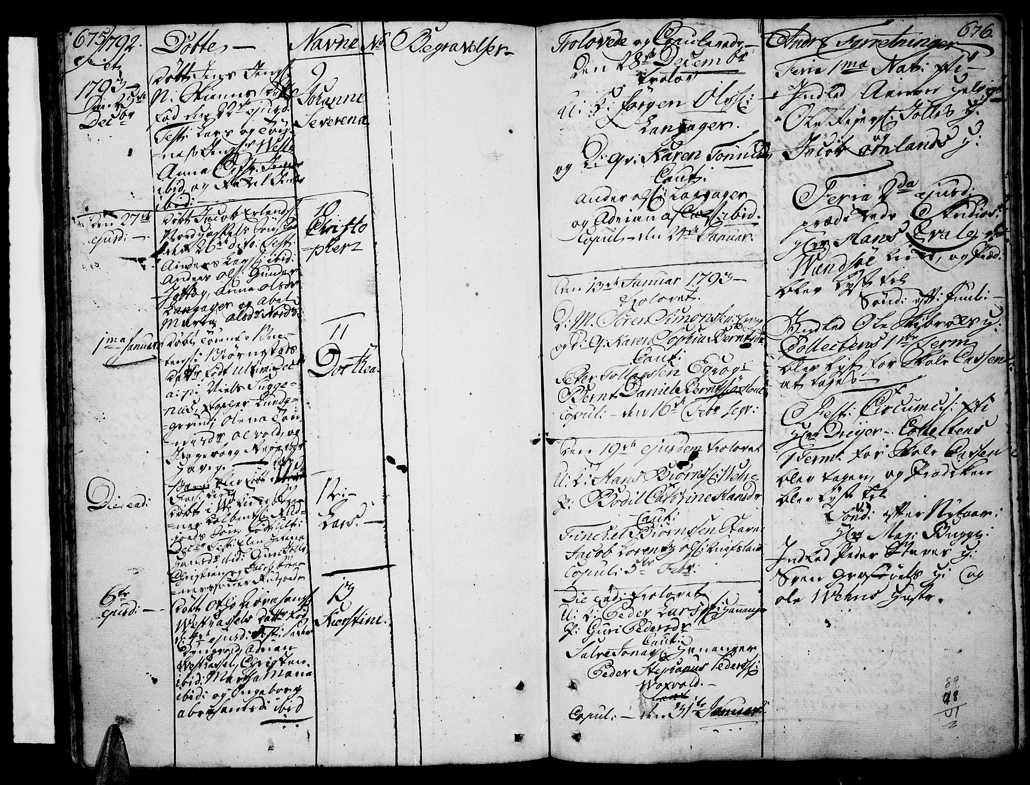 Lista sokneprestkontor, AV/SAK-1111-0027/F/Fa/L0004: Parish register (official) no. A 4, 1768-1794, p. 675-676