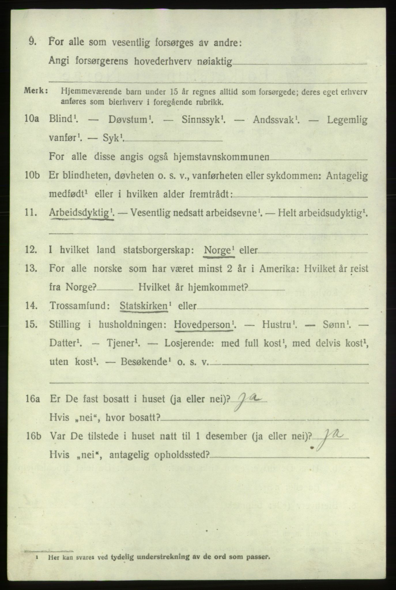 SAB, 1920 census for Bremnes, 1920, p. 1777