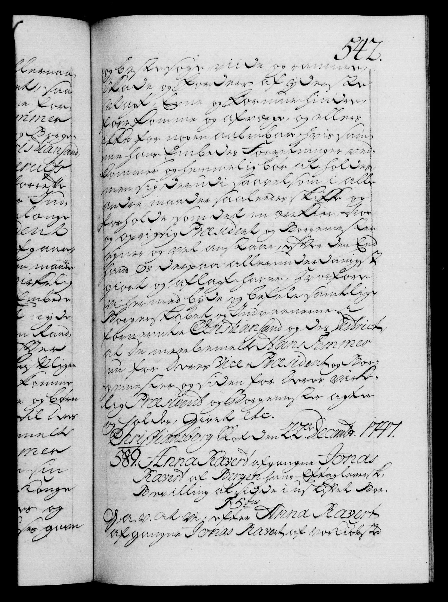 Danske Kanselli 1572-1799, AV/RA-EA-3023/F/Fc/Fca/Fcaa/L0035: Norske registre, 1746-1748, p. 542a