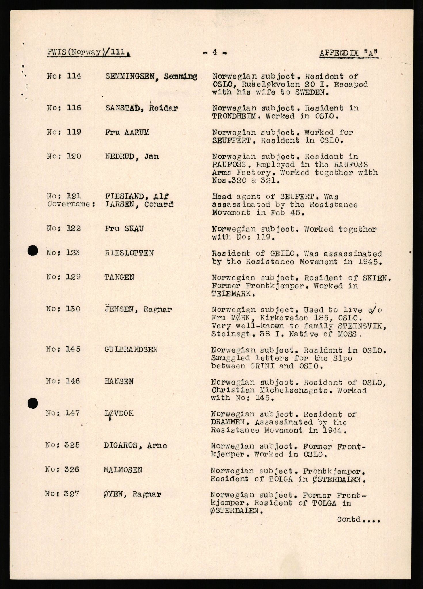 Forsvaret, Forsvarets overkommando II, AV/RA-RAFA-3915/D/Db/L0035: CI Questionaires. Tyske okkupasjonsstyrker i Norge. Tyskere., 1945-1946, p. 209