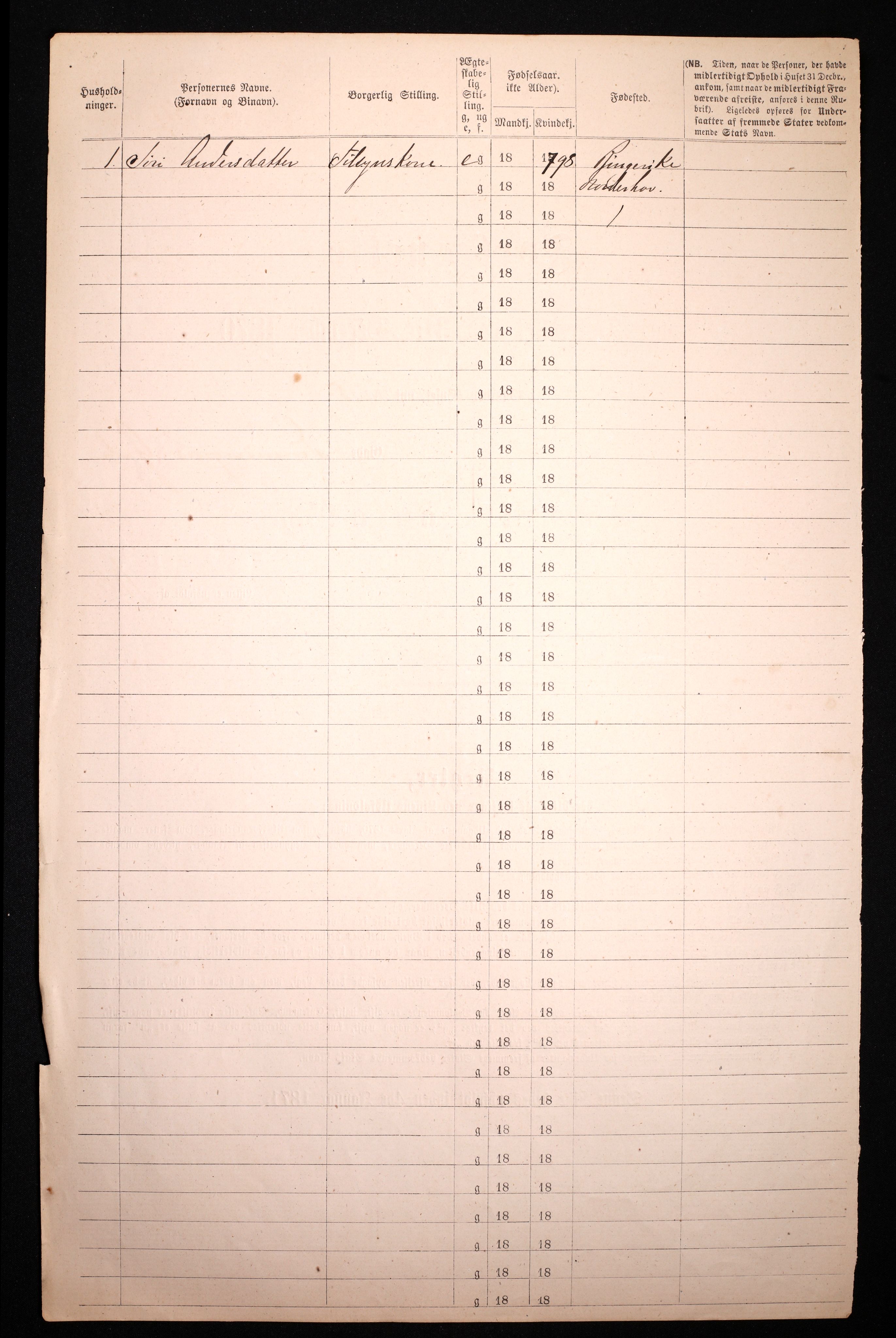 RA, 1870 census for 0301 Kristiania, 1870, p. 694