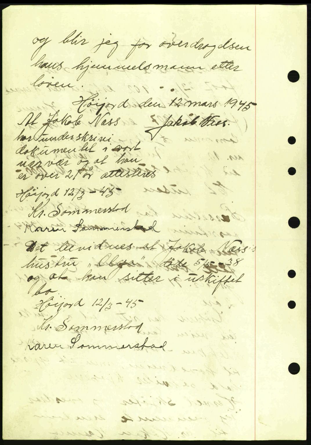Jarlsberg sorenskriveri, SAKO/A-131/G/Ga/Gaa/L0016: Mortgage book no. A-16, 1944-1945, Diary no: : 288/1945