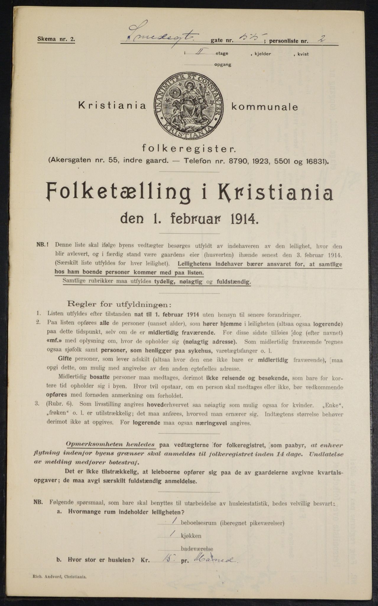 OBA, Municipal Census 1914 for Kristiania, 1914, p. 97553