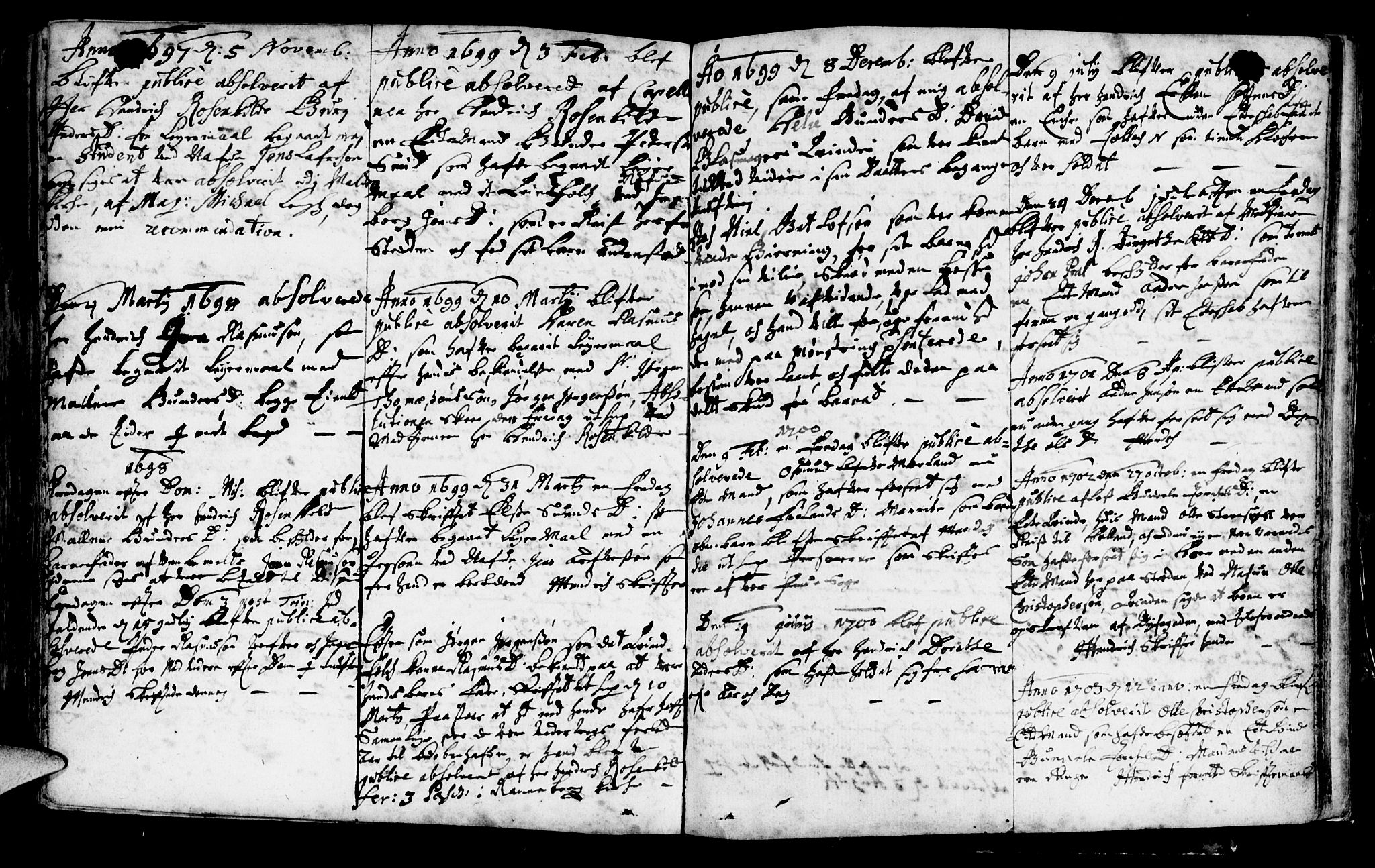 Domkirken sokneprestkontor, SAST/A-101812/001/30/30BA/L0001: Parish register (official) no. A 1 /1, 1688-1727