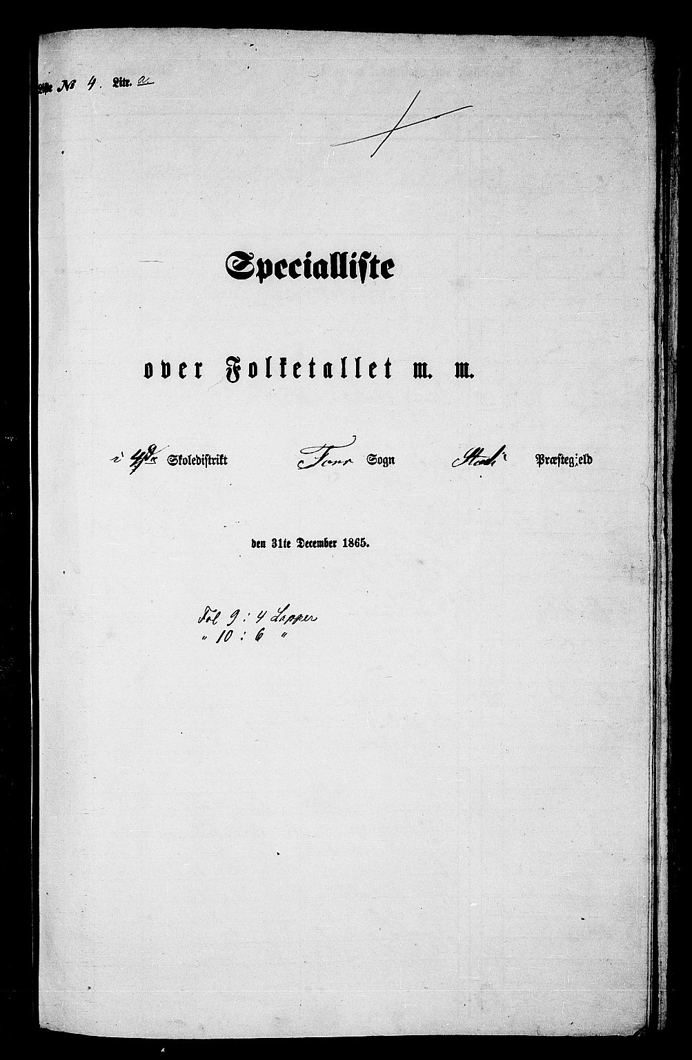 RA, 1865 census for Stod, 1865, p. 58