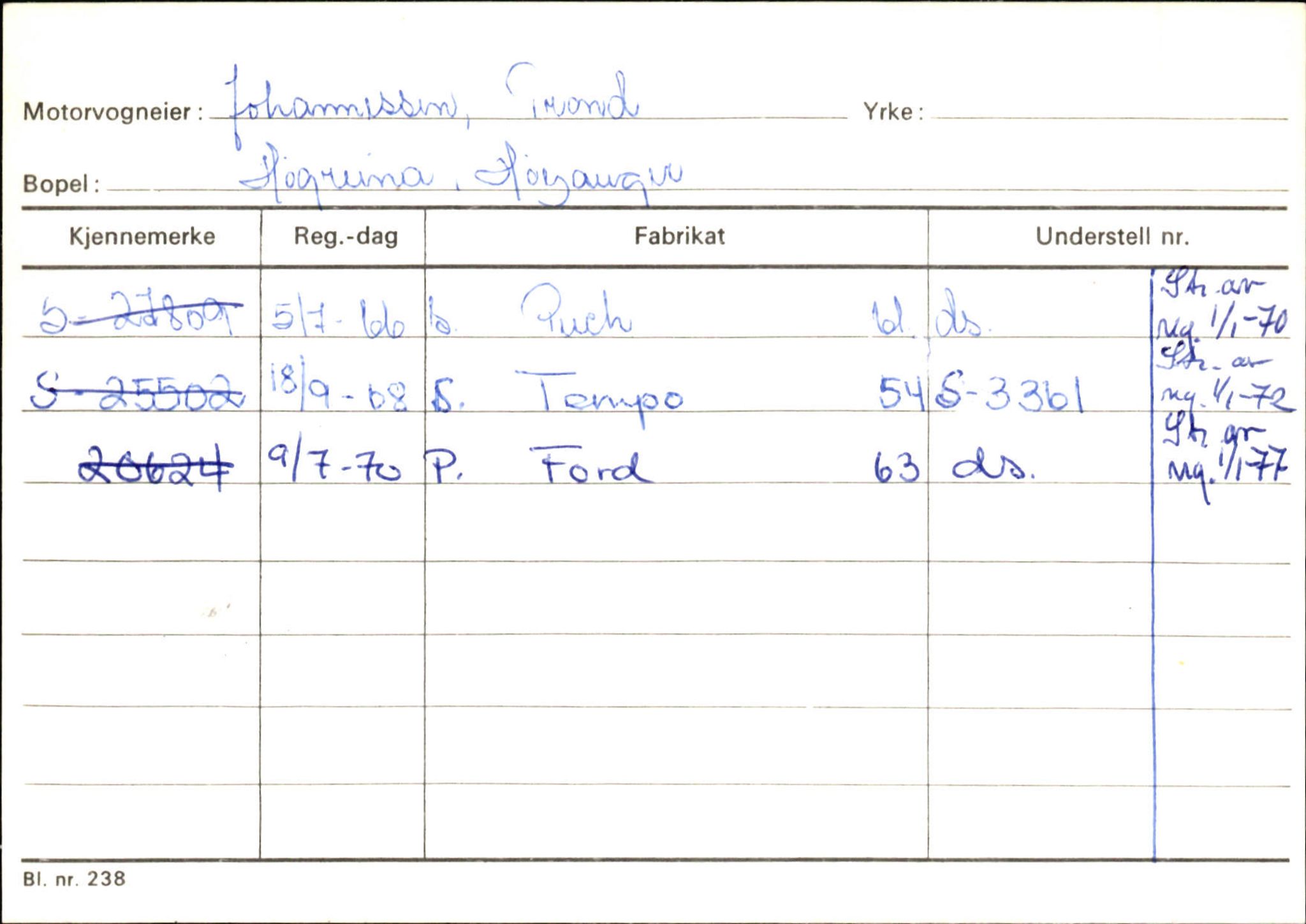 Statens vegvesen, Sogn og Fjordane vegkontor, AV/SAB-A-5301/4/F/L0130: Eigarregister Eid T-Å. Høyanger A-O, 1945-1975, p. 1686