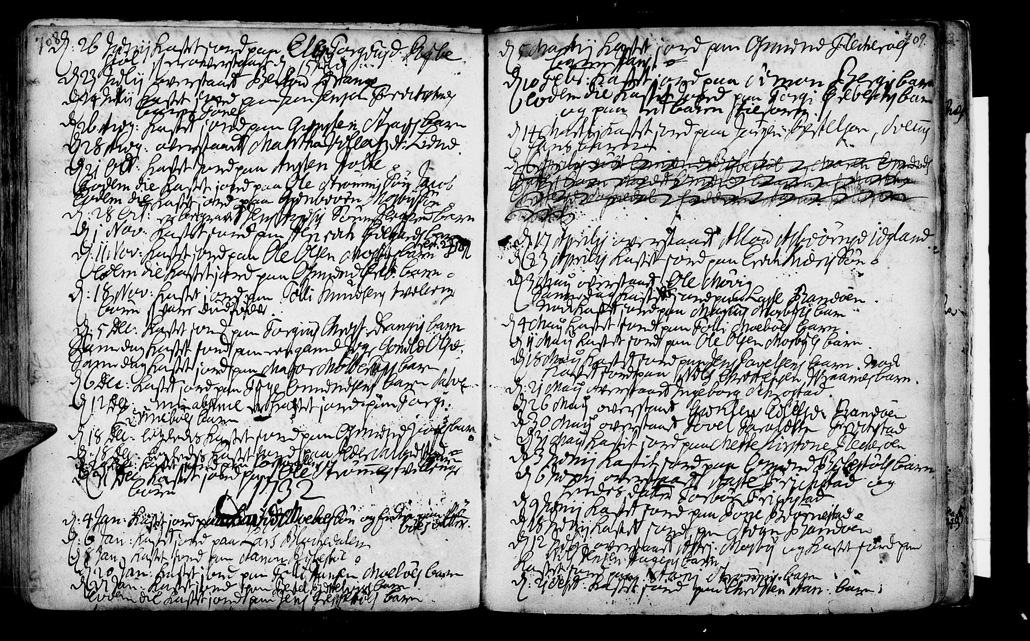 Oddernes sokneprestkontor, SAK/1111-0033/F/Fa/Faa/L0002: Parish register (official) no. A 2, 1719-1764, p. 708-709