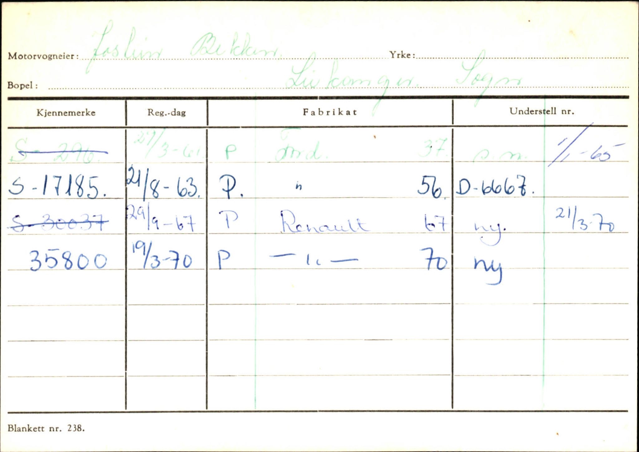 Statens vegvesen, Sogn og Fjordane vegkontor, SAB/A-5301/4/F/L0126: Eigarregister Fjaler M-Å. Leikanger A-Å, 1945-1975, p. 828