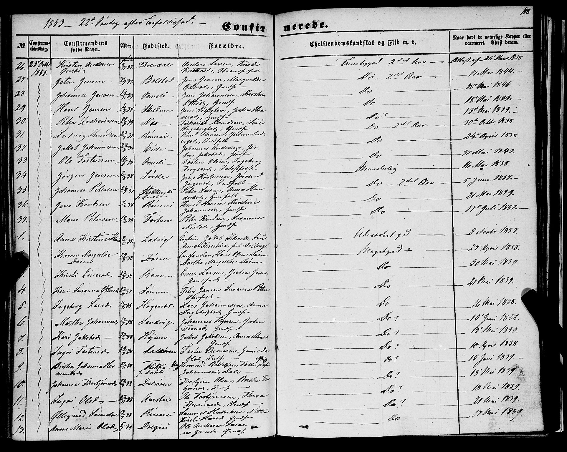 Luster sokneprestembete, AV/SAB-A-81101/H/Haa/Haaa/L0007: Parish register (official) no. A 7, 1849-1859, p. 118