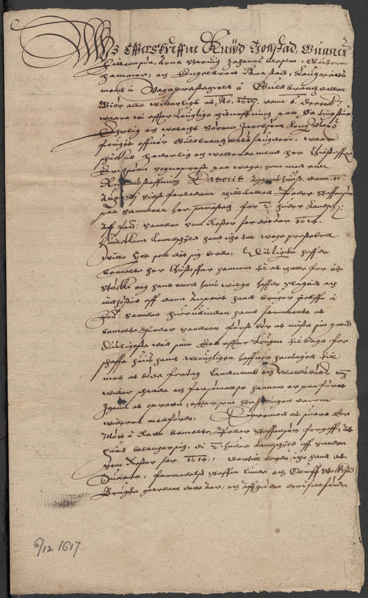 Riksarkivets diplomsamling, AV/RA-EA-5965/F15/L0013: Prestearkiv - Oppland, 1590-1657, p. 117