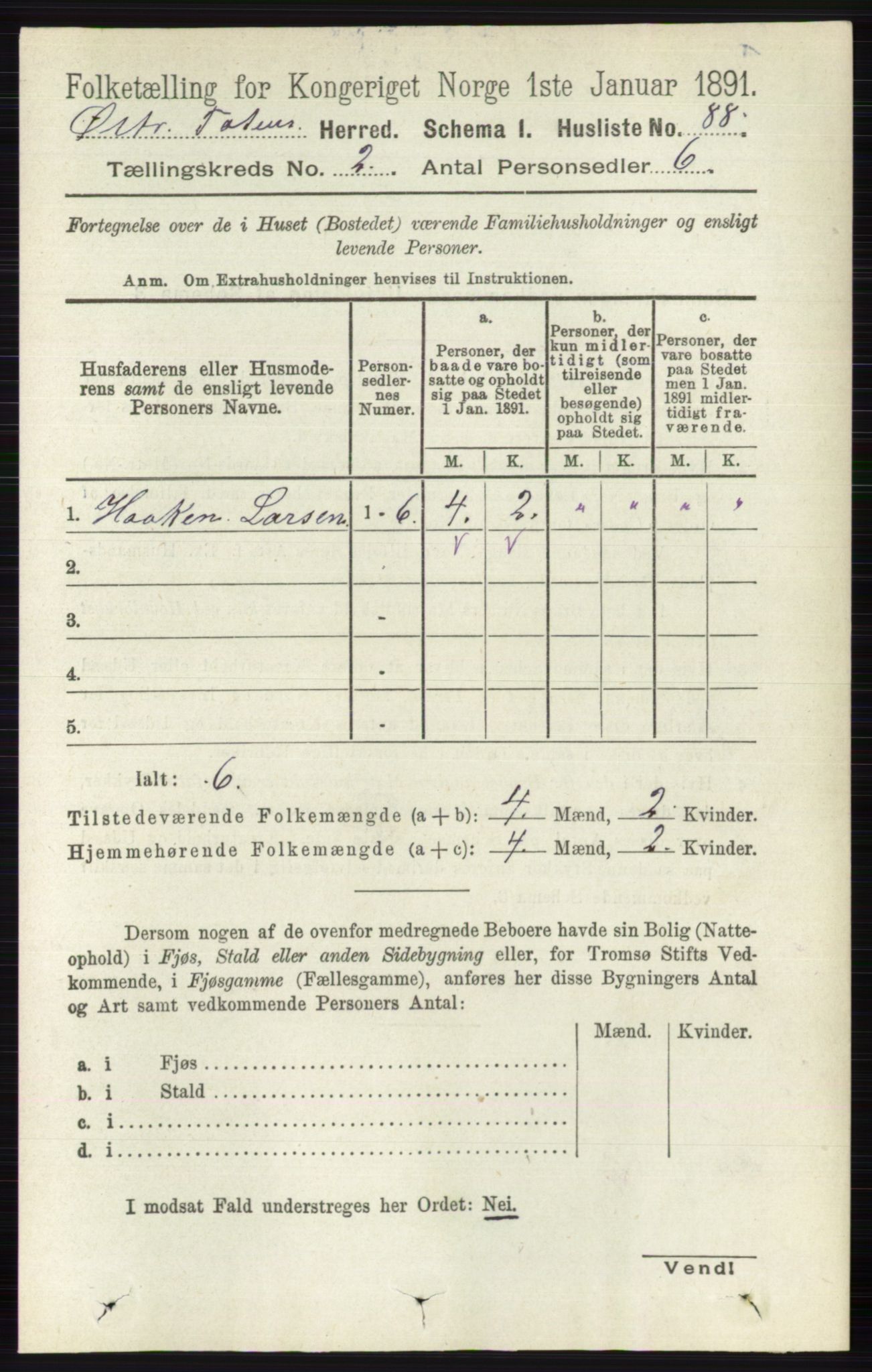 RA, 1891 census for 0528 Østre Toten, 1891, p. 766